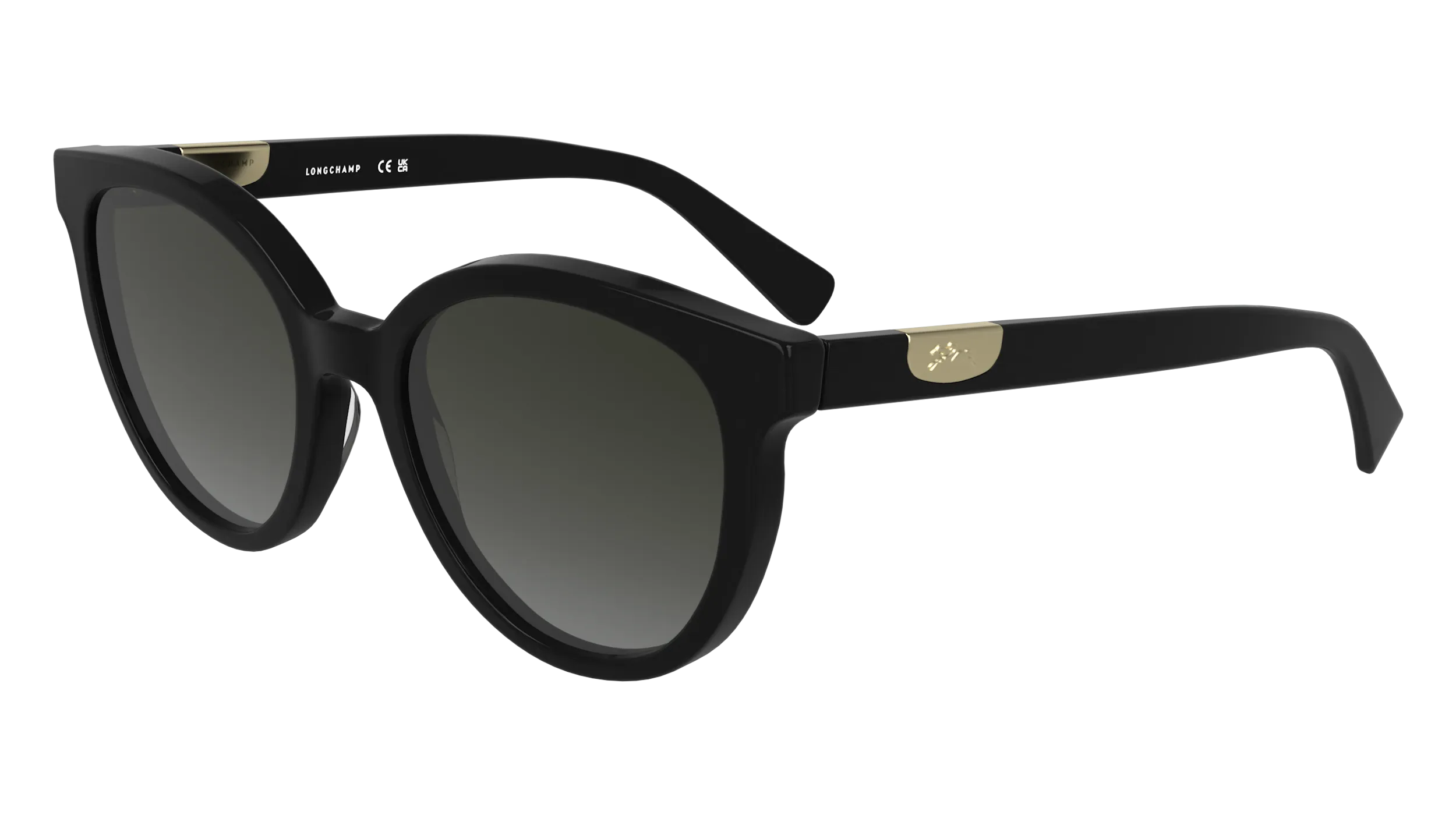 LONGCHAMP LO773S 001 Occhiali da sole Acetato Nero Rotonda Normale - immagine 1