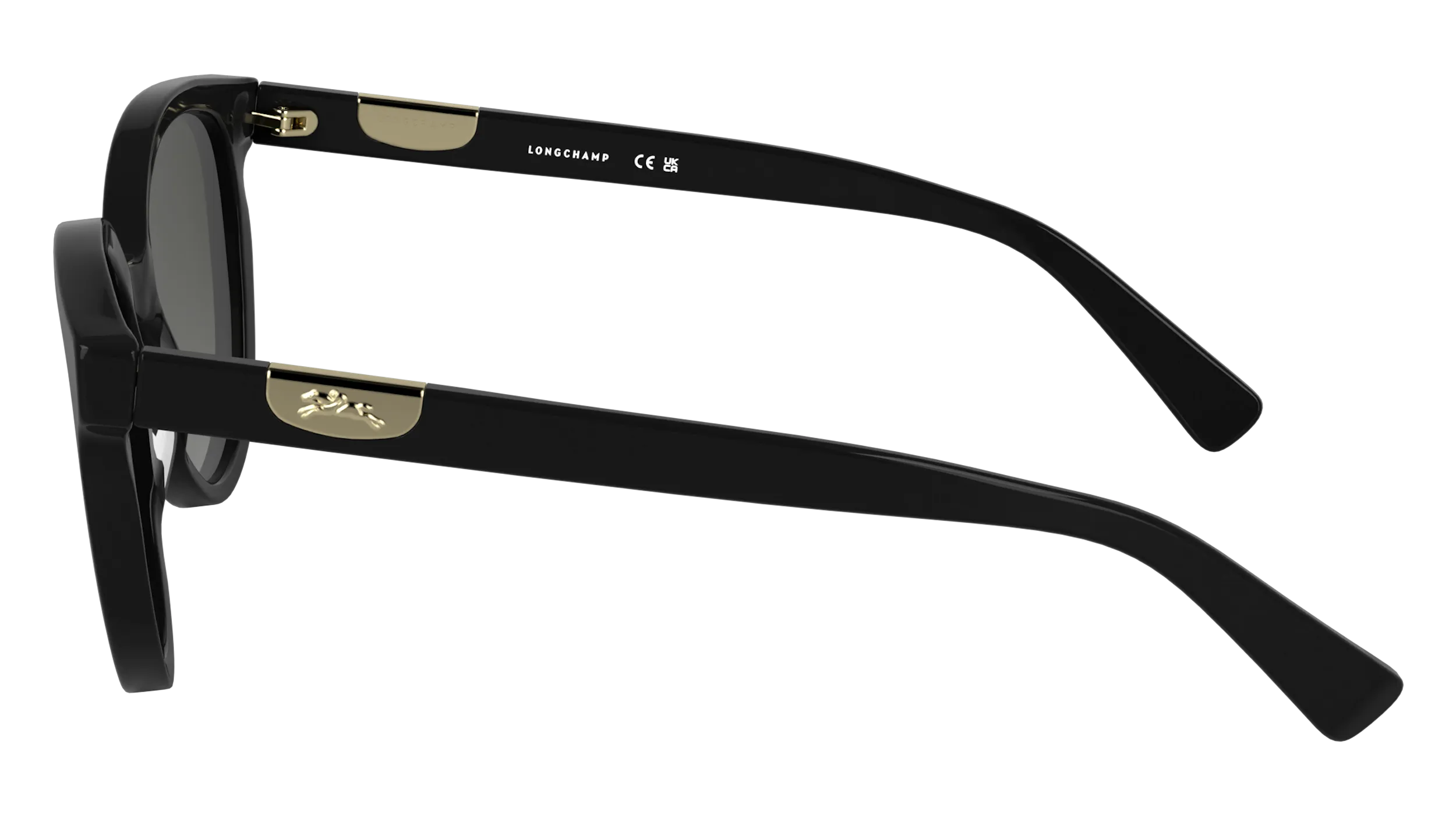 LONGCHAMP LO773S 001 Occhiali da sole Acetato Nero Rotonda Normale - immagine 3