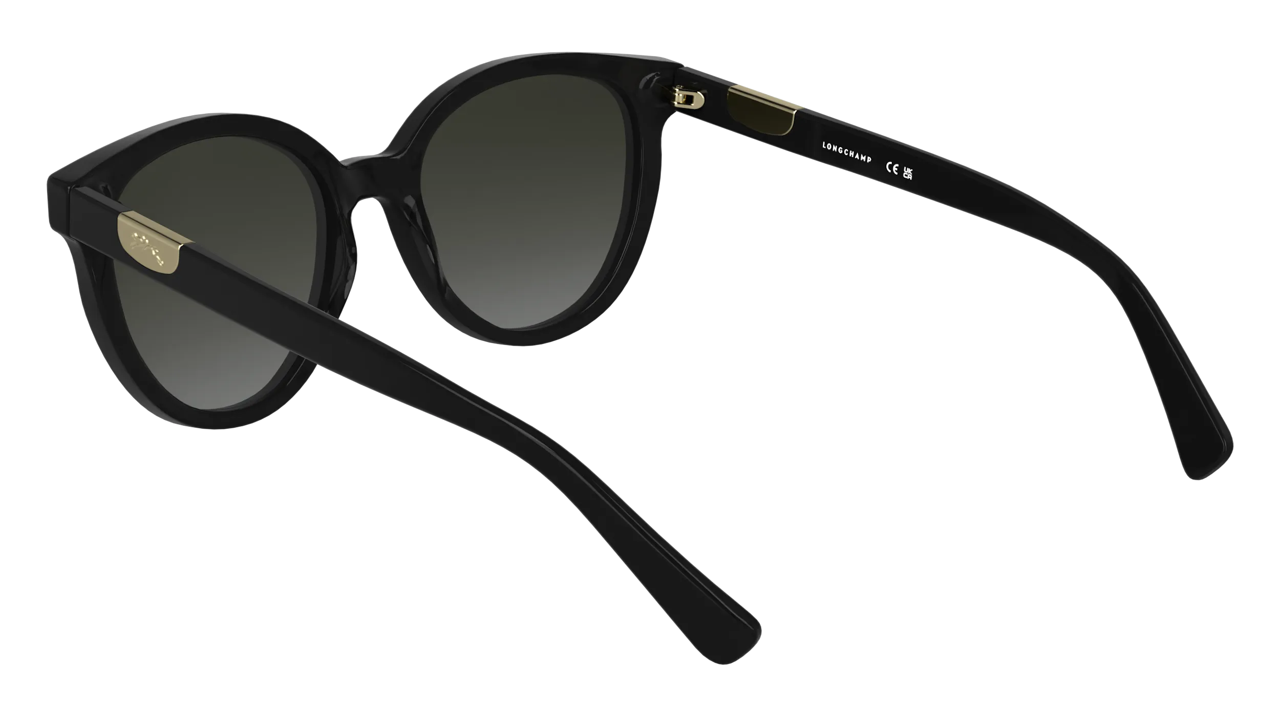 LONGCHAMP LO773S 001 Occhiali da sole Acetato Nero Rotonda Normale - immagine 4
