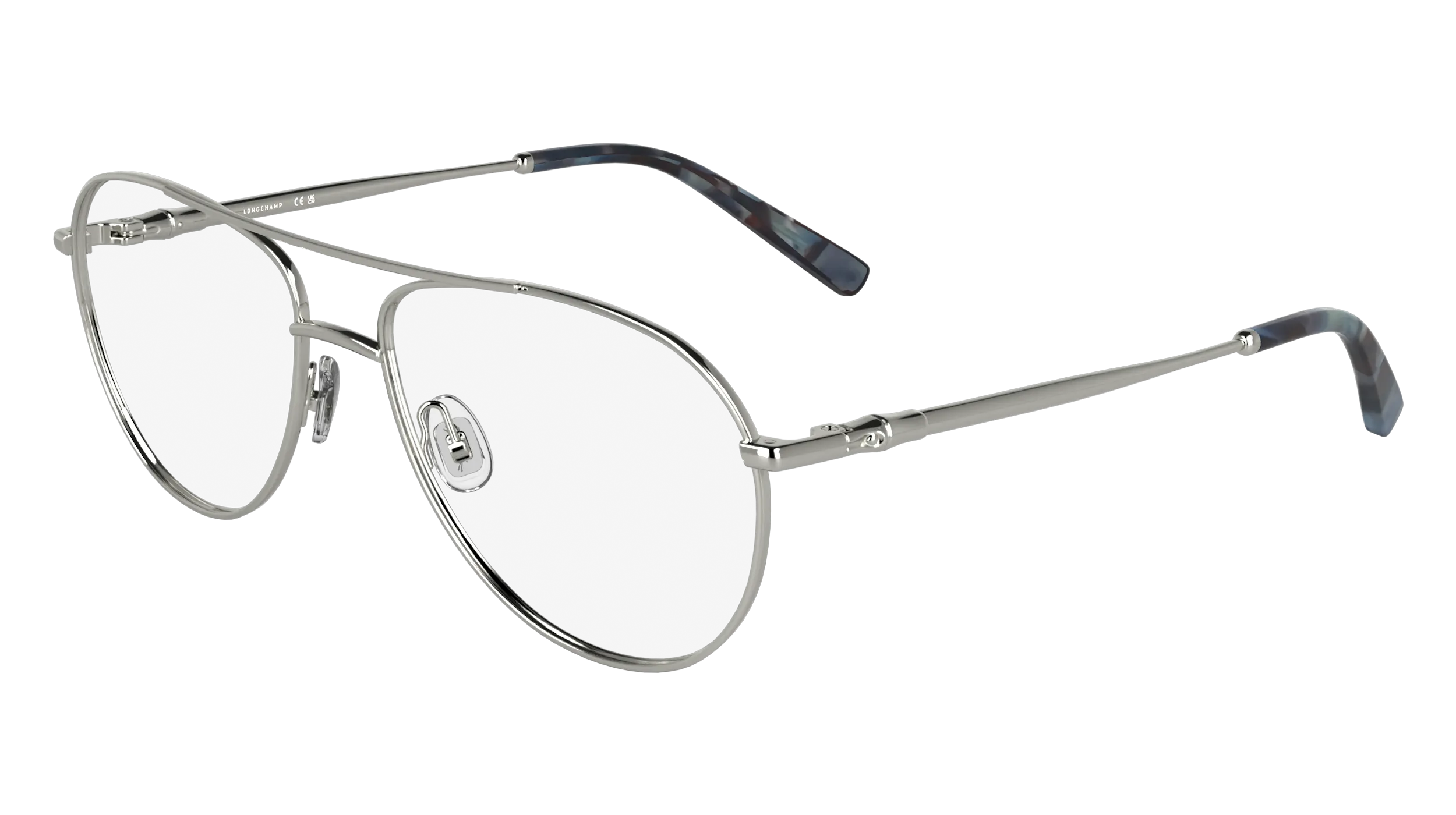 LONGCHAMP LO2171 040 Montature da vista Metallo Argento Pilot Normale - immagine 1