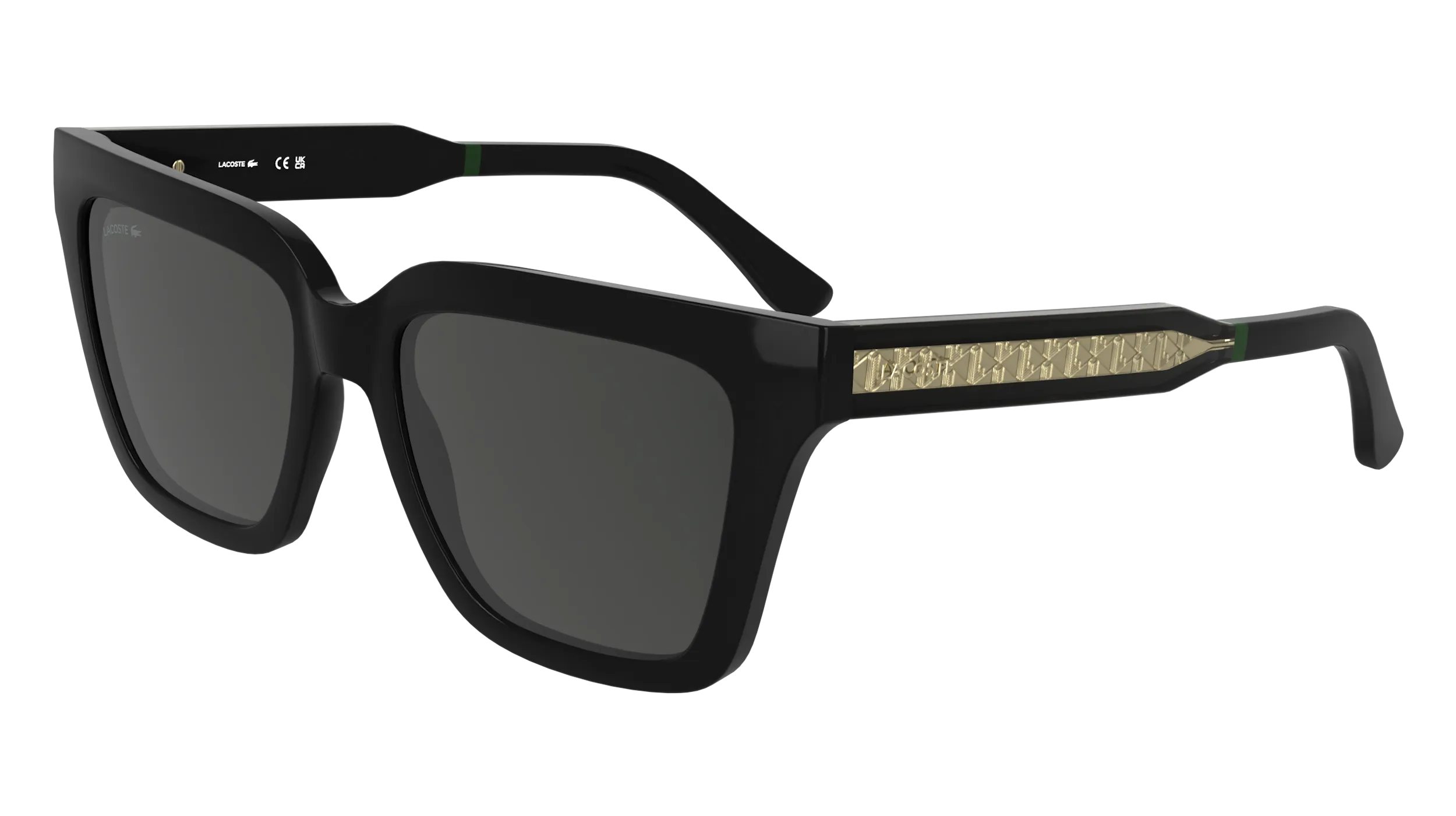 Lacoste L6063S 001 Occhiali da sole Bio-iniettato Nero Squadrata Normale - immagine 1