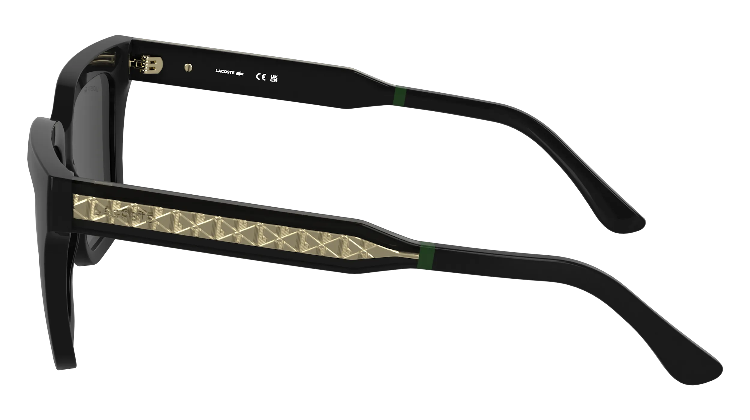 Lacoste L6063S 001 Occhiali da sole Bio-iniettato Nero Squadrata Normale - immagine 3