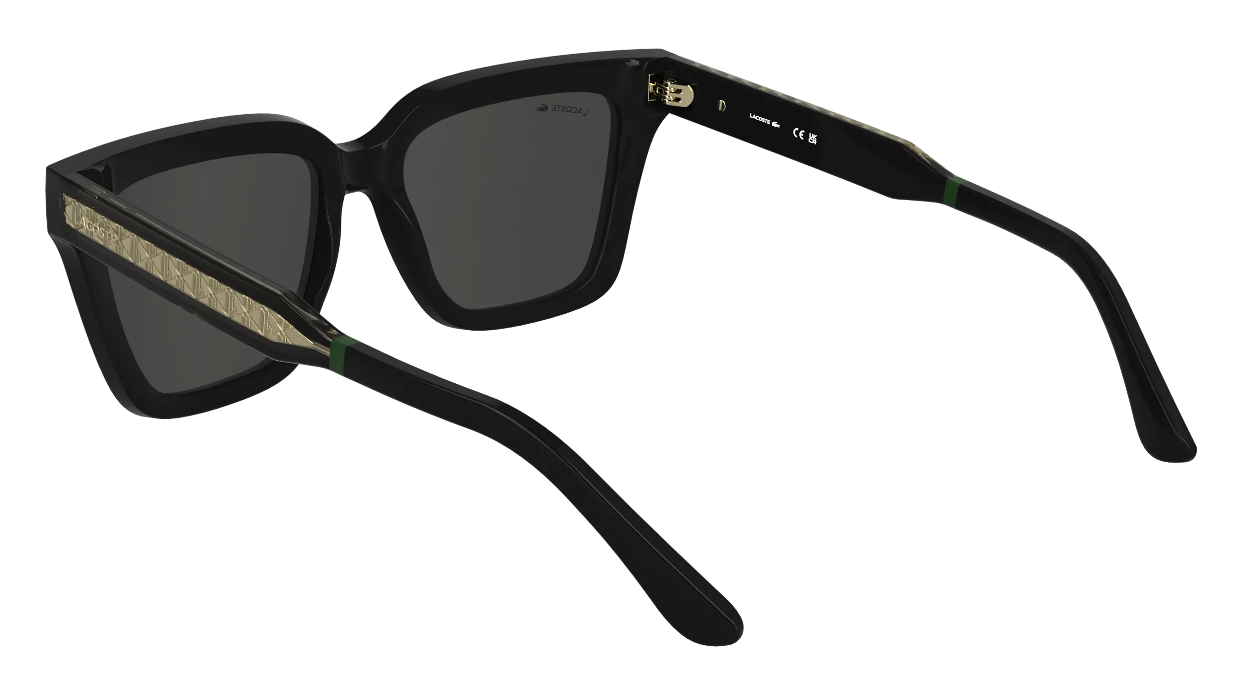 Lacoste L6063S 001 Occhiali da sole Bio-iniettato Nero Squadrata Normale - immagine 4