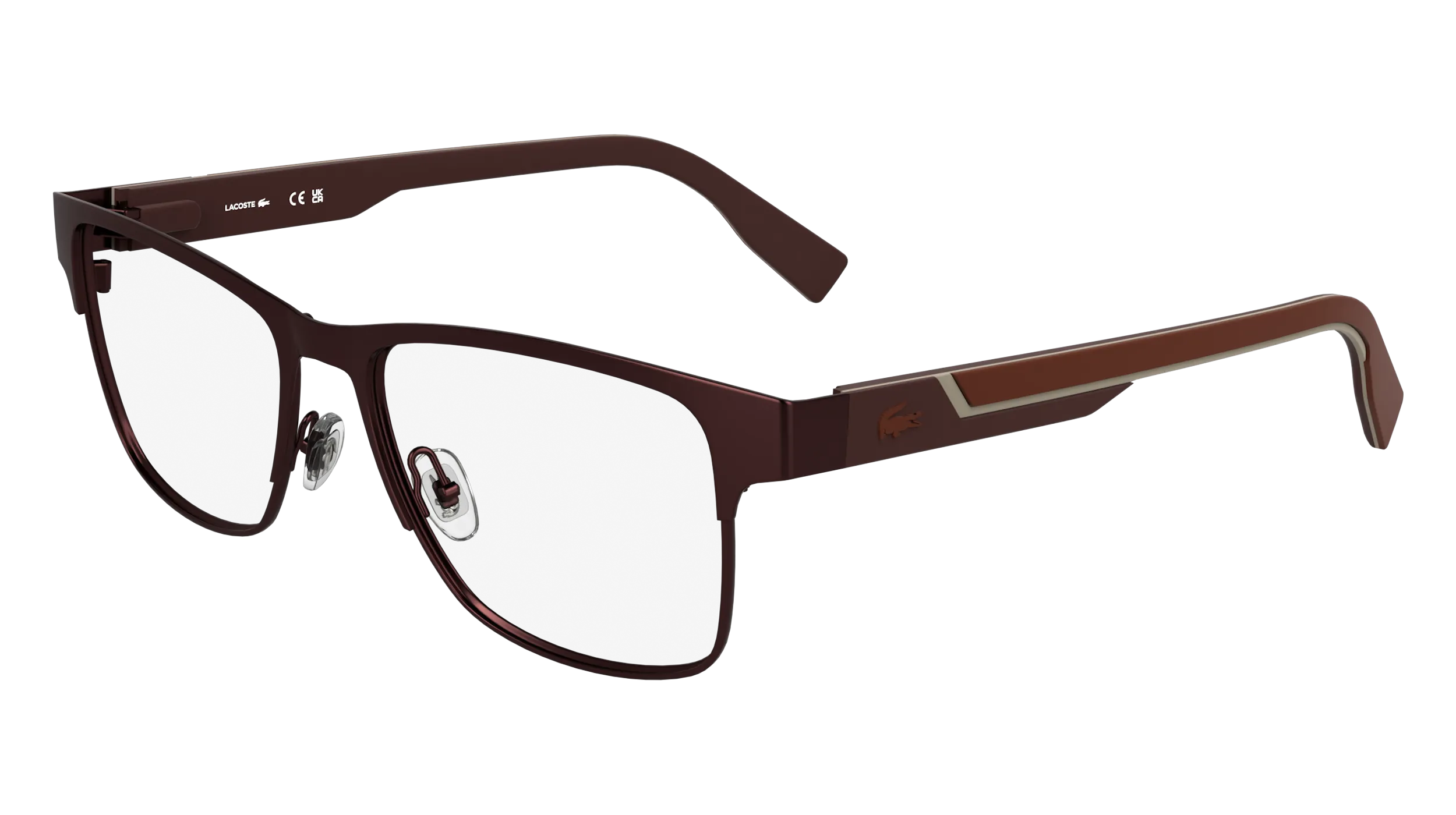 Lacoste L2307MAG-SET 601 Montature da vista Metallo Bordeaux Squadrata Normale - immagine 1