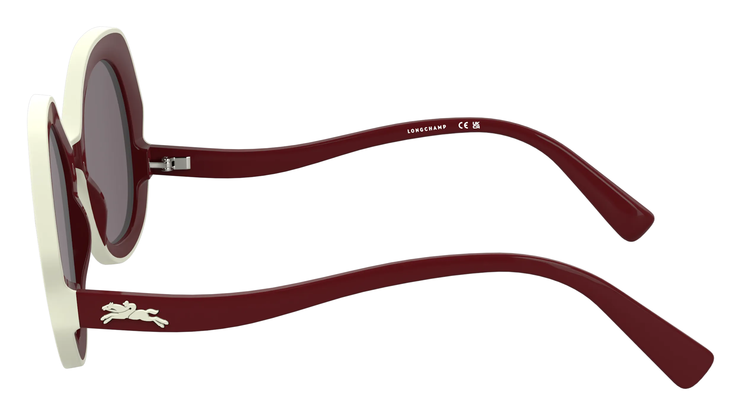 LONGCHAMP LO780S 601 Occhiali da sole Bio-iniettato Bordeaux Rotonda Normale - immagine 3