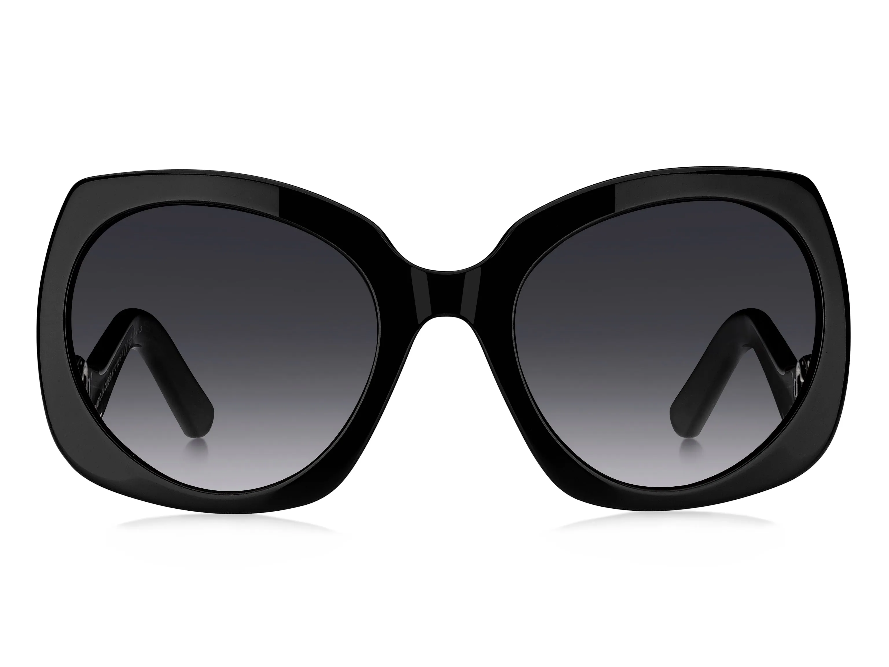 Marc Jacobs MARC 808/S 807/9O Occhiali da sole Acetato Nero Grigio Farfalla Normale Sfumato - immagine 2