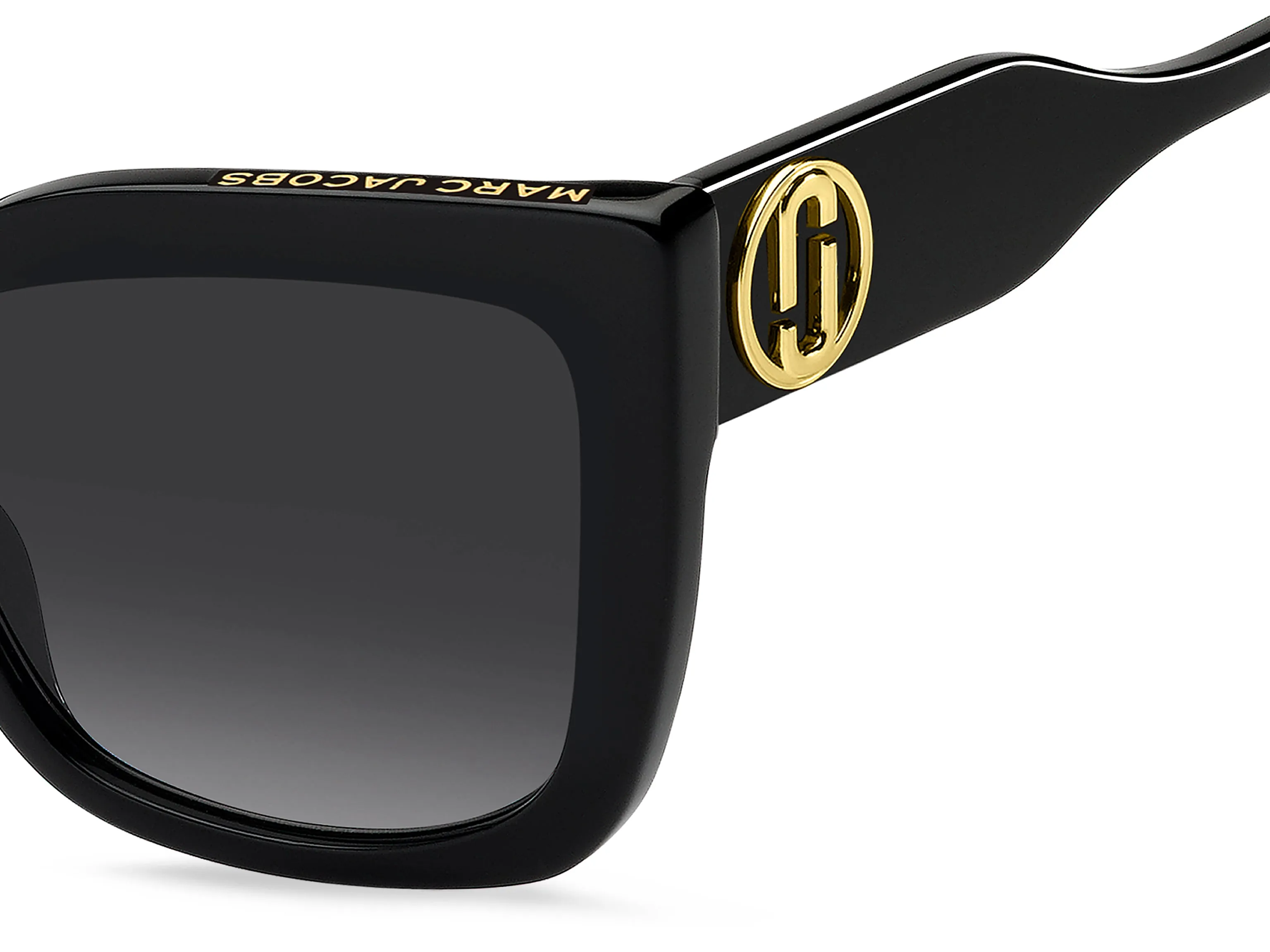 Marc Jacobs MARC 811/S 807/9O Occhiali da sole Acetato Nero Grigio Squadrata Normale Sfumato - immagine 3