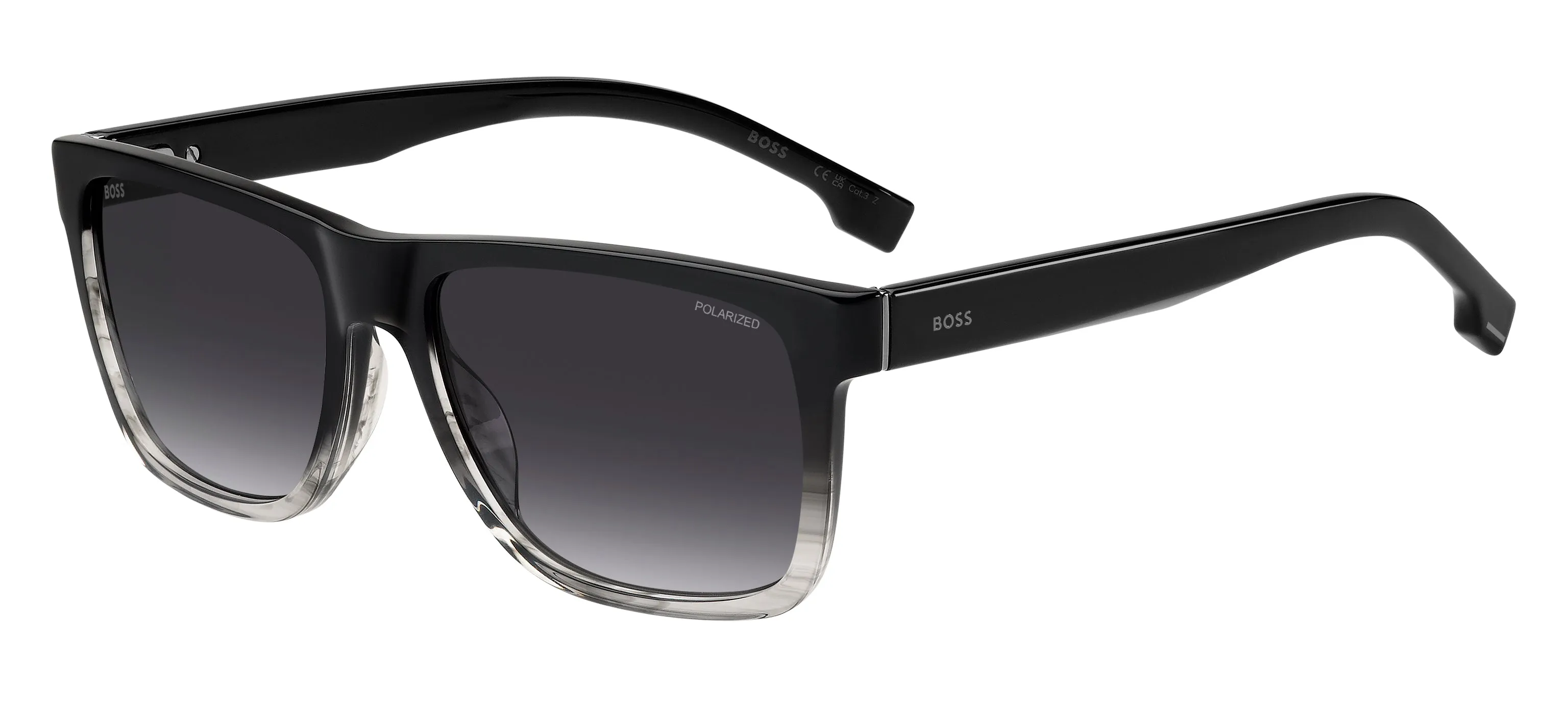 Hugo Boss BOSS 1759/G/S EDM/WJ Occhiali da sole Acetato Grigio Squadrata Polarizzata Sfumato - immagine 1
