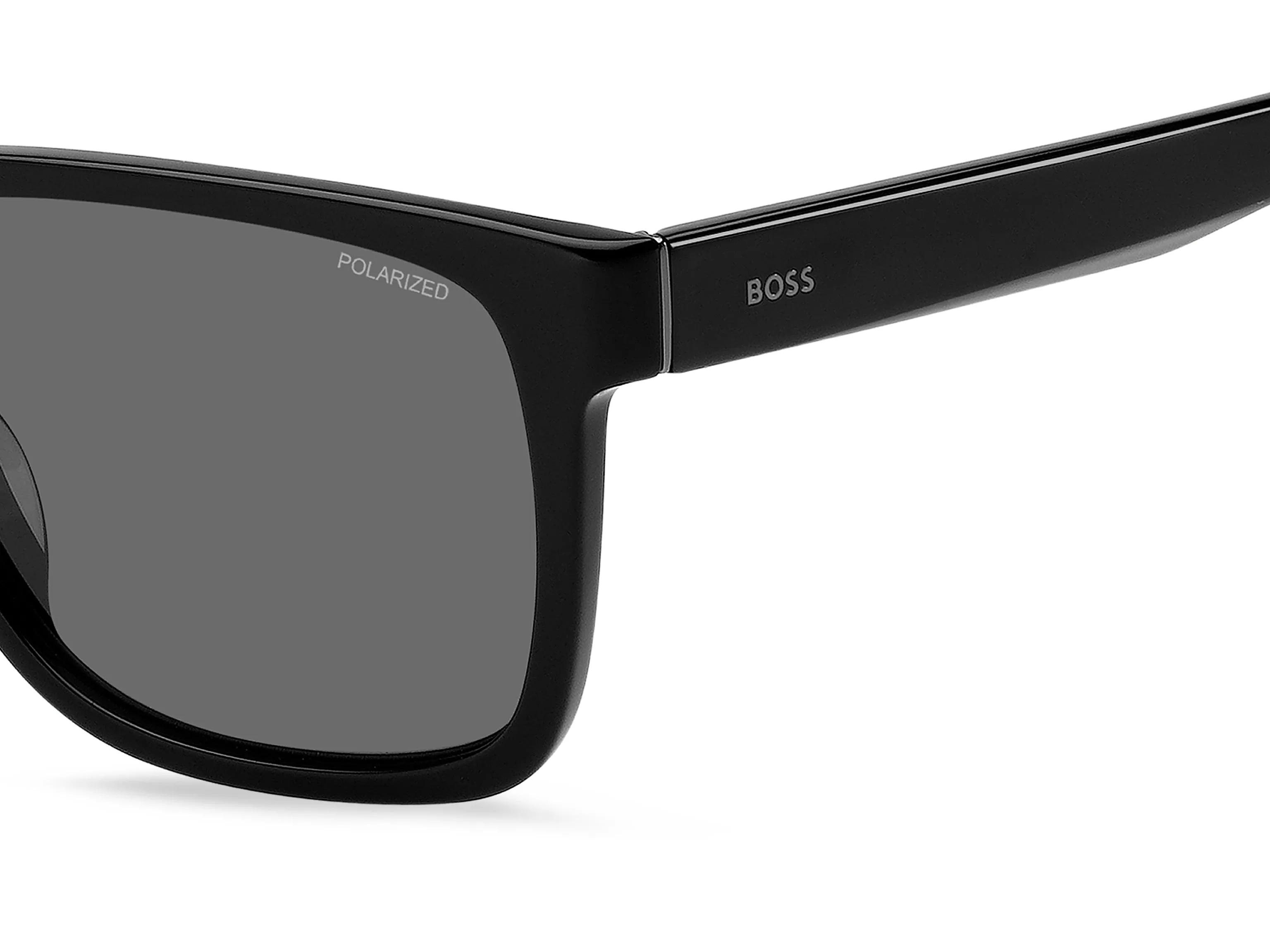 Hugo Boss BOSS 1759/G/S 807/M9 Occhiali da sole Acetato Nero Grigio Squadrata Polarizzata - immagine 3