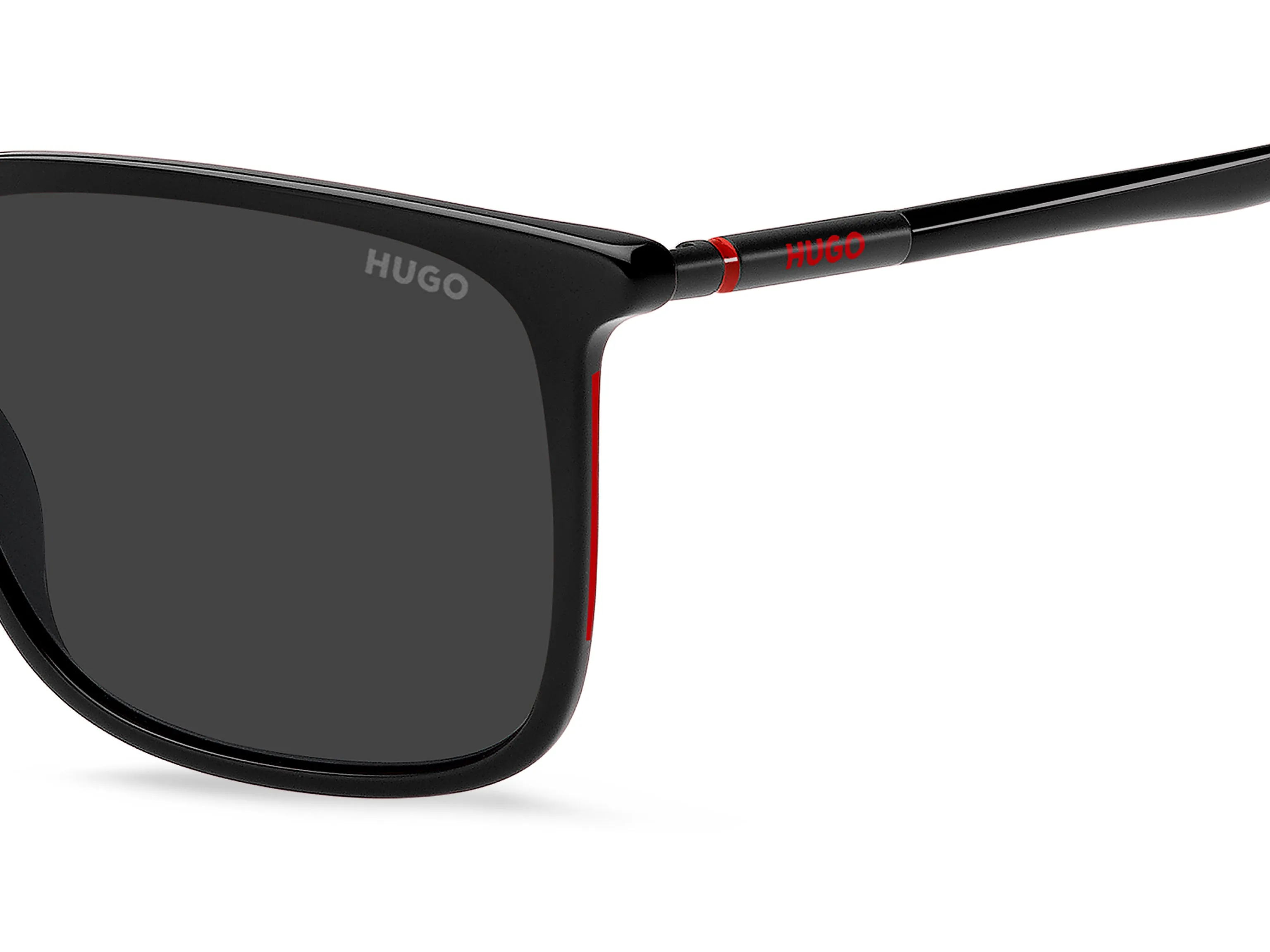 Hugo Boss HG 1344/S 807/IR Occhiali da sole Acetato Nero Grigio Squadrata Normale - immagine 3