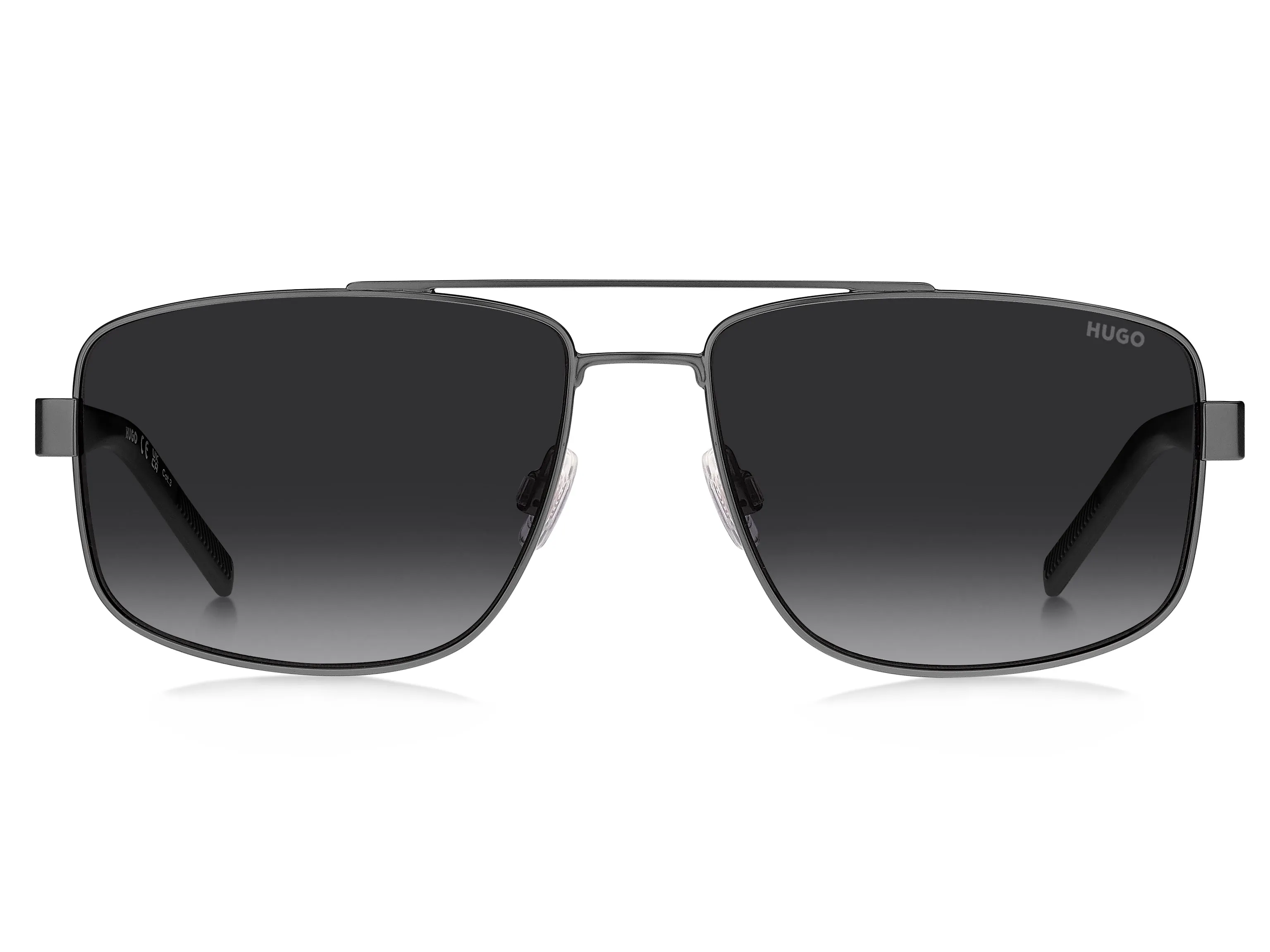 Hugo Boss HG 1338/S R80/9O Occhiali da sole Metallo Rutenio Grigio Squadrata Normale Sfumato - immagine 2