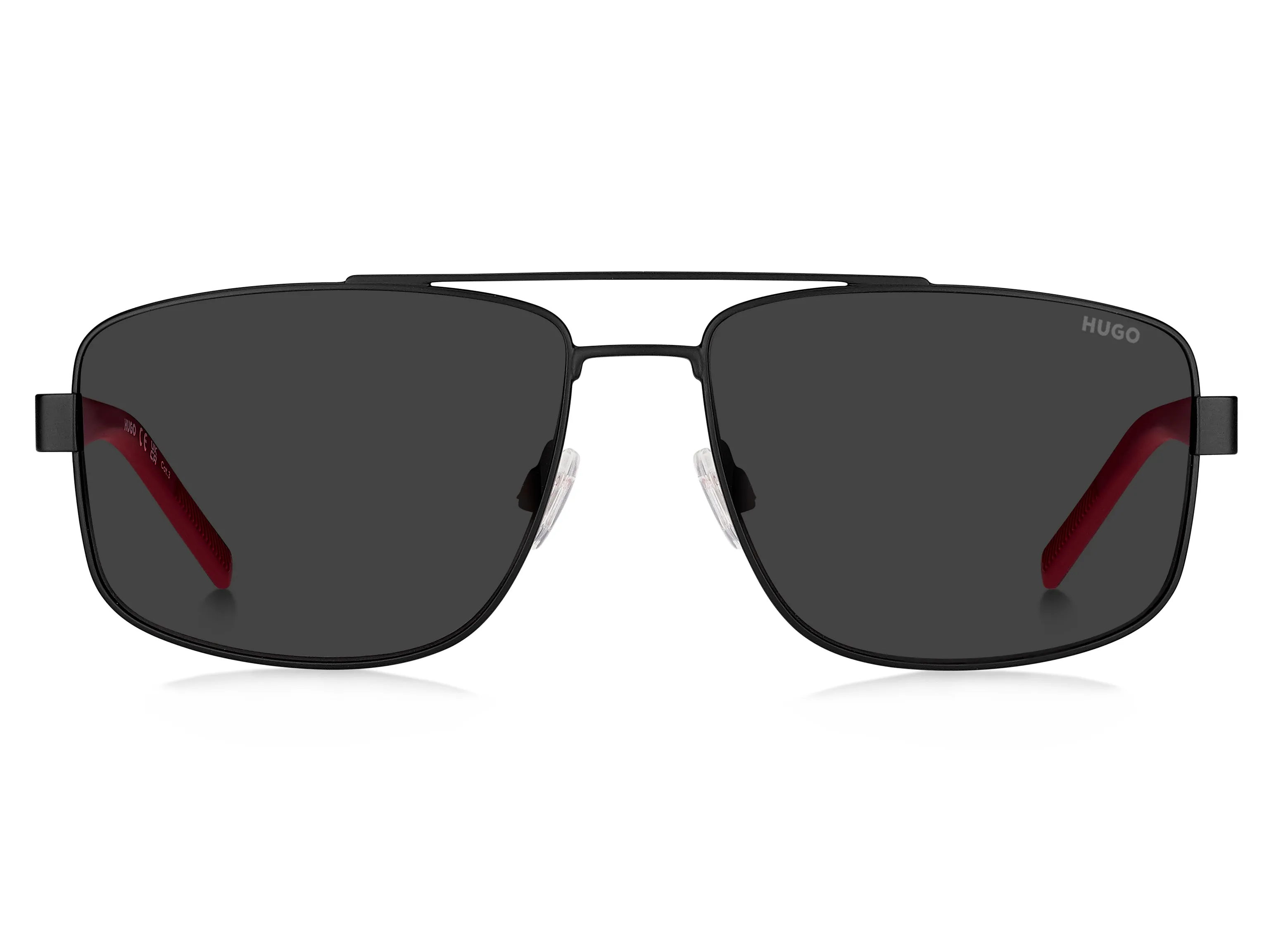 Hugo Boss HG 1338/S 003/IR Occhiali da sole Metallo Nero Grigio Squadrata Normale - immagine 2