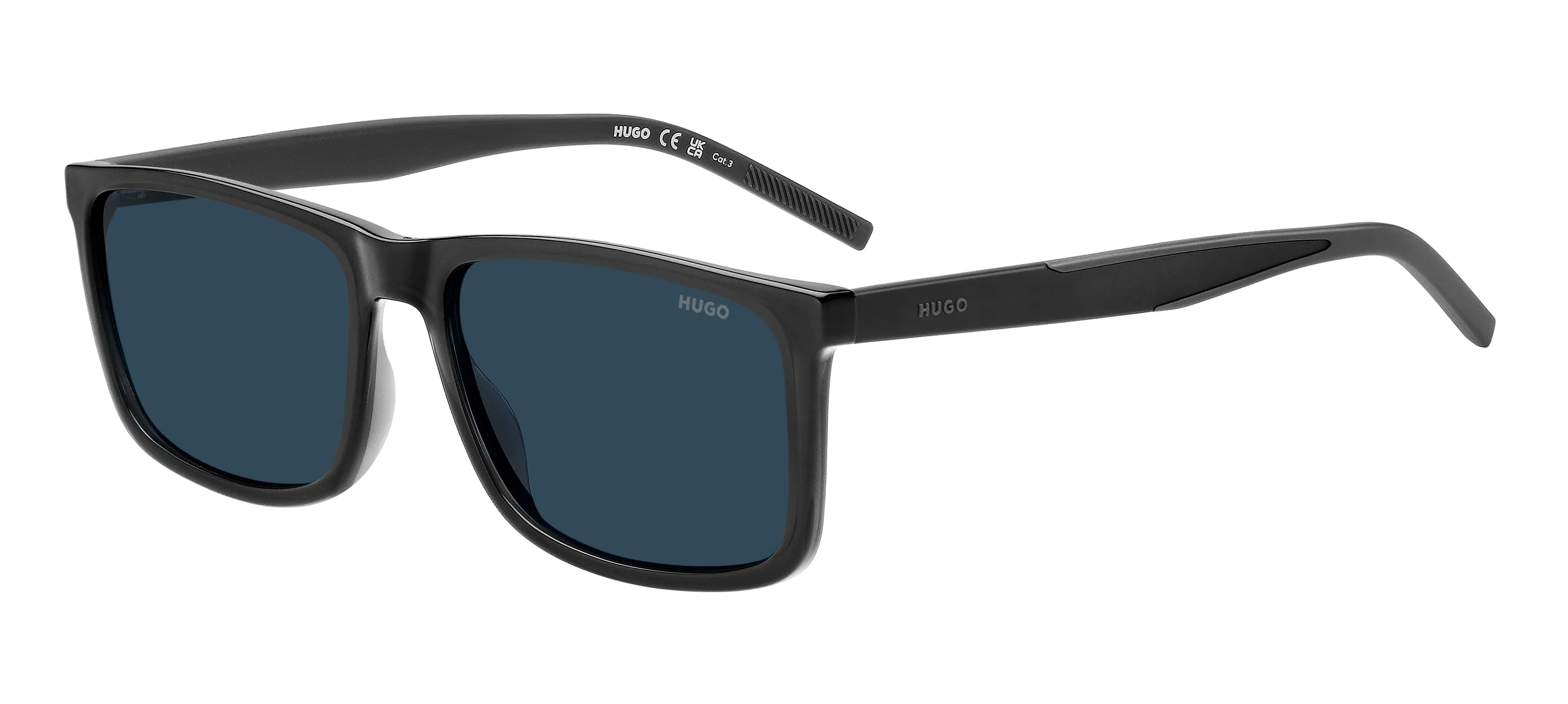 Hugo Boss HG 1337/S KB7/KU Occhiali da sole Acetato Grigio Blu Squadrata Normale - immagine 1
