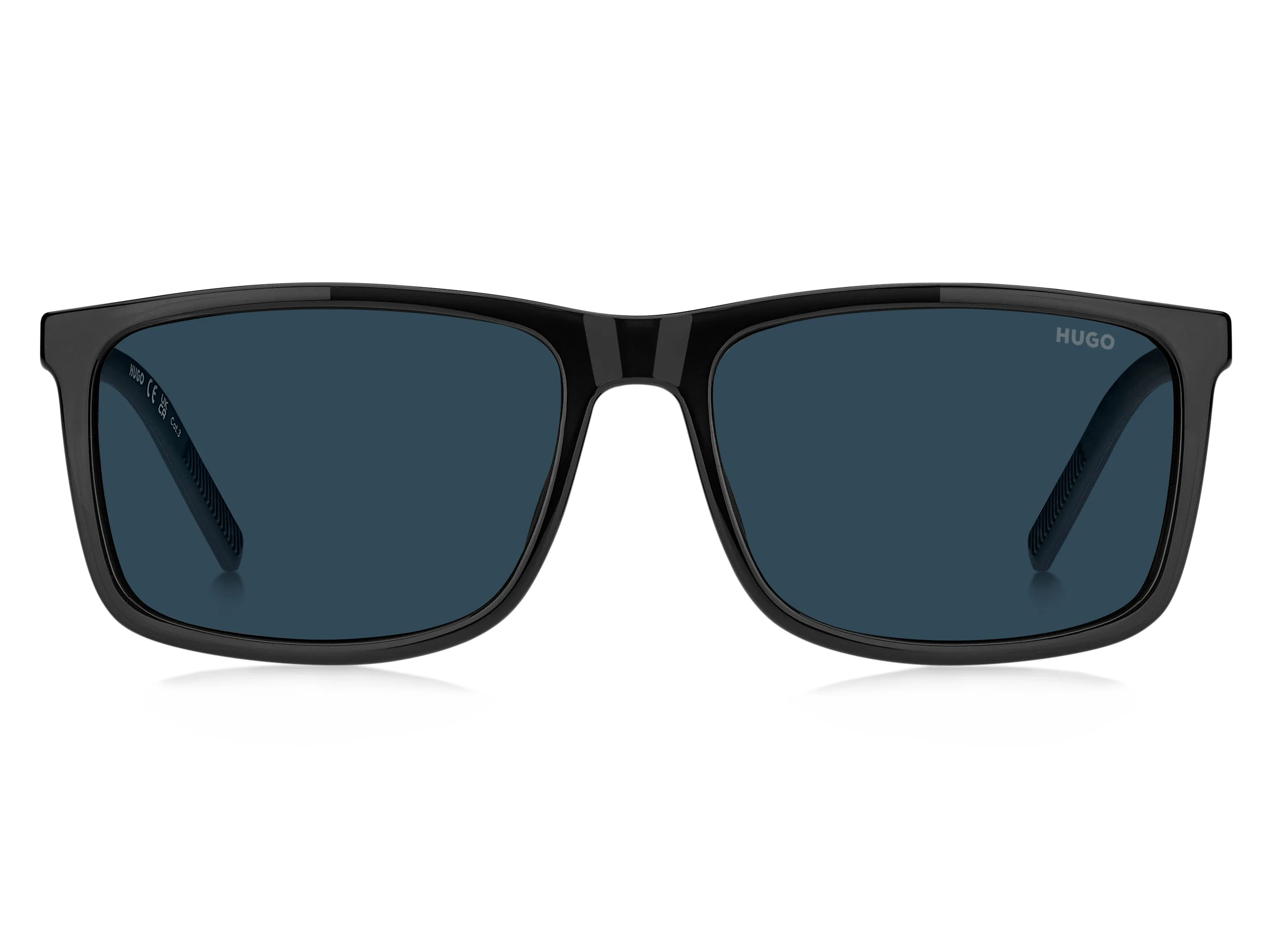 Hugo Boss HG 1337/S KB7/KU Occhiali da sole Acetato Grigio Blu Squadrata Normale - immagine 2