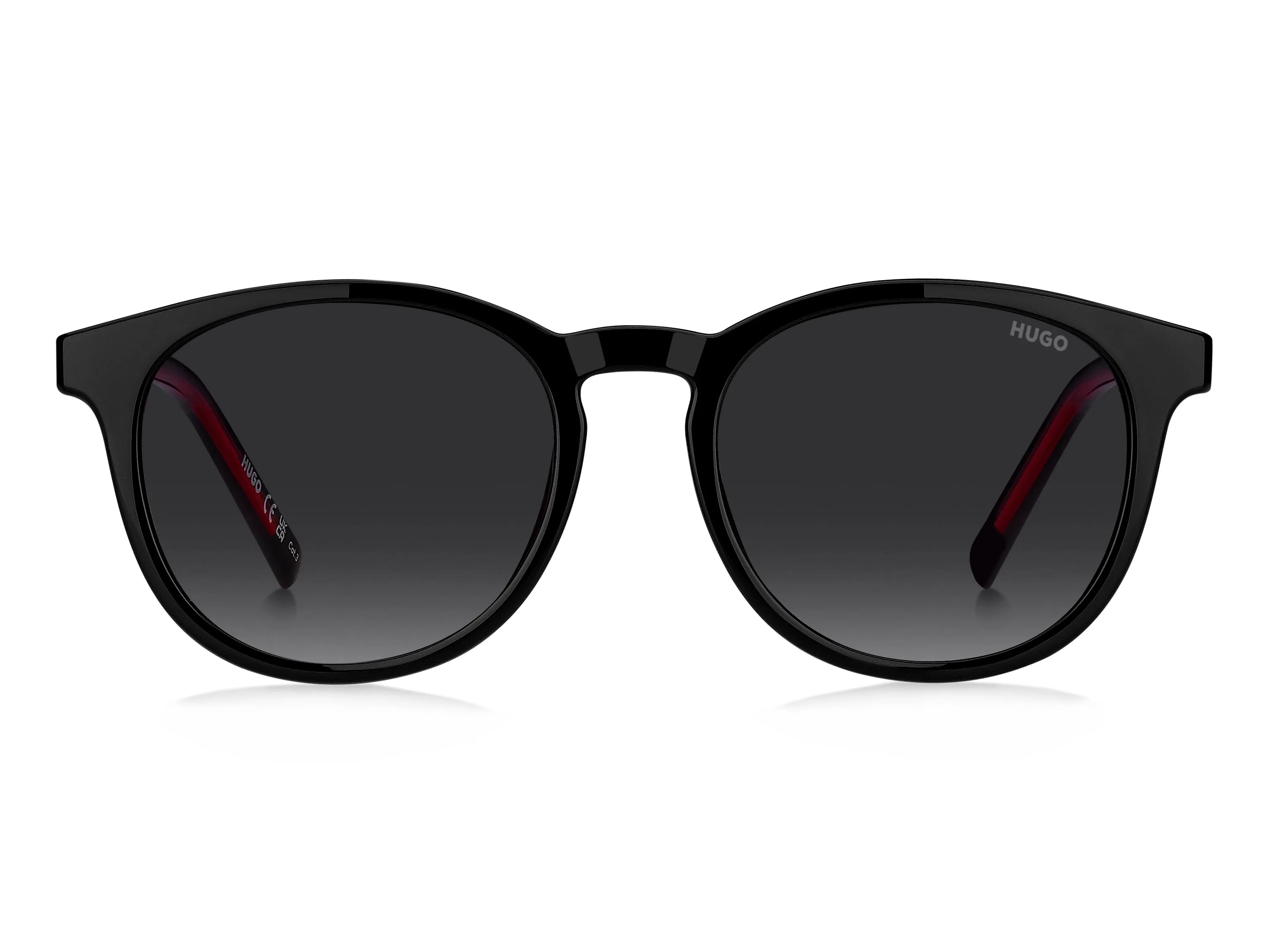 Hugo Boss HG 1357/S 807/9O Occhiali da sole Acetato Nero Grigio Squadrata Normale Sfumato - immagine 2