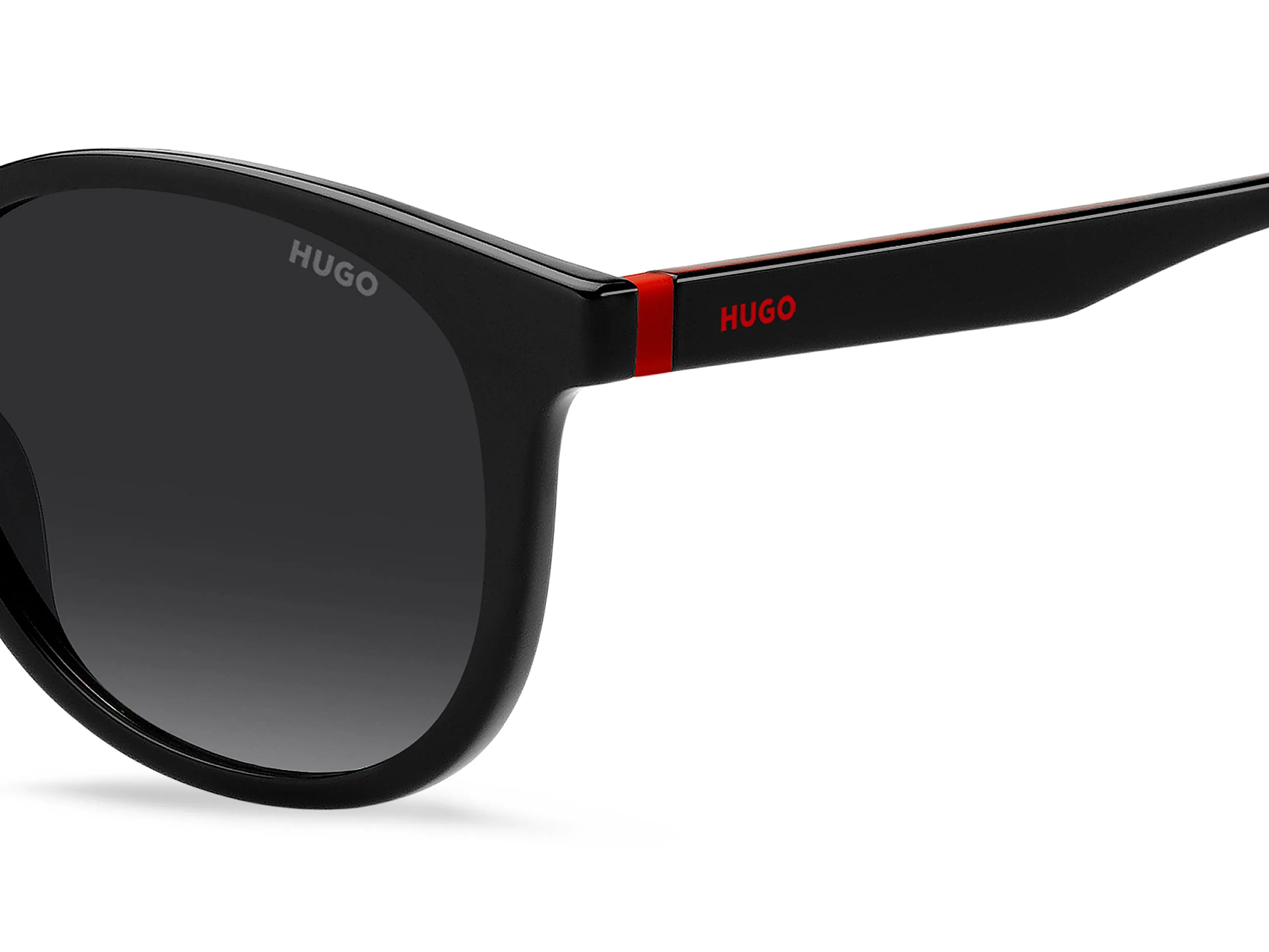 Hugo Boss HG 1357/S 807/9O Occhiali da sole Acetato Nero Grigio Squadrata Normale Sfumato - immagine 3