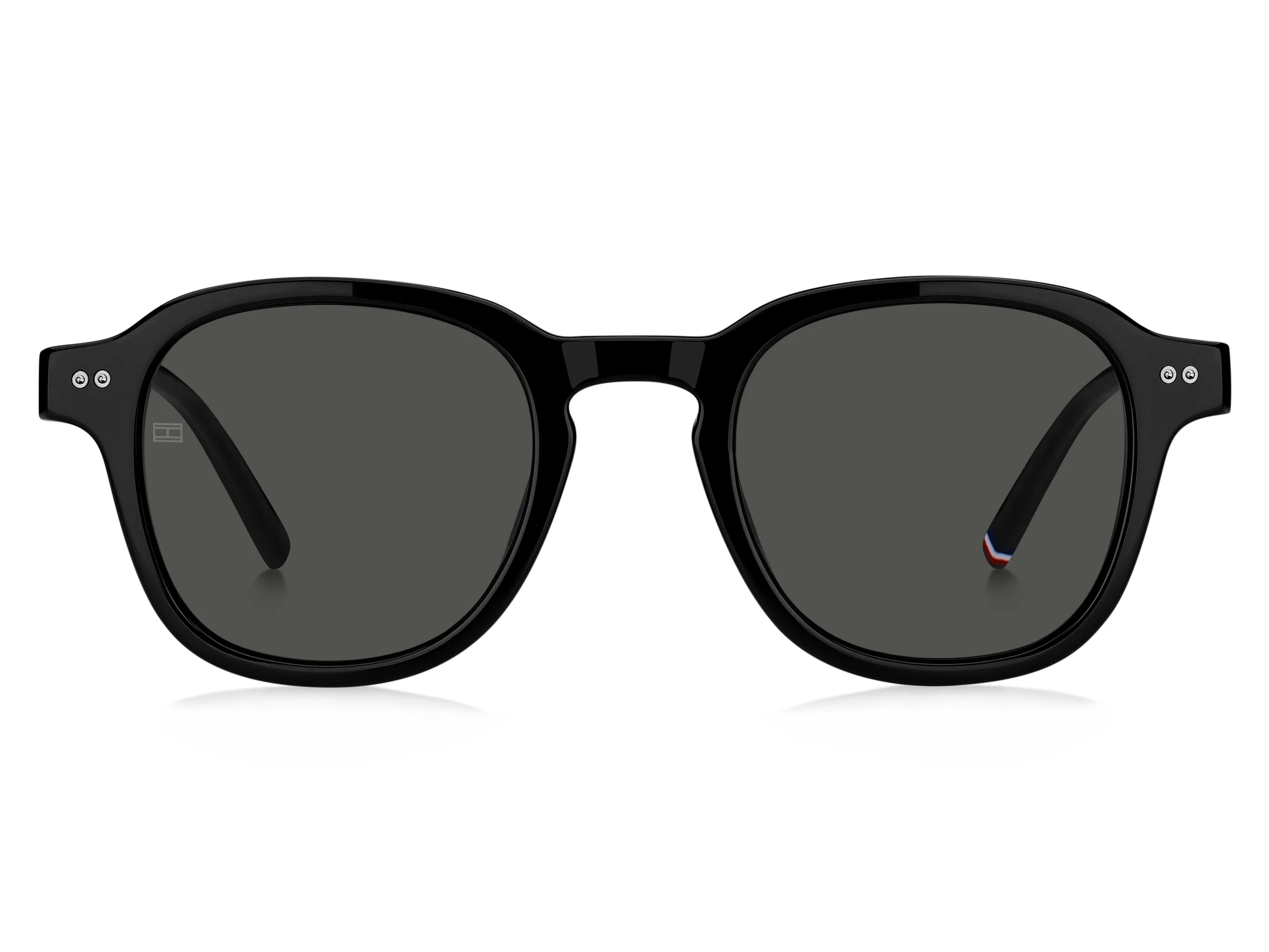 Tommy Hilfiger TH 2185/S 807/IR Occhiali da sole Acetato Nero Grigio Squadrata Normale - immagine 2