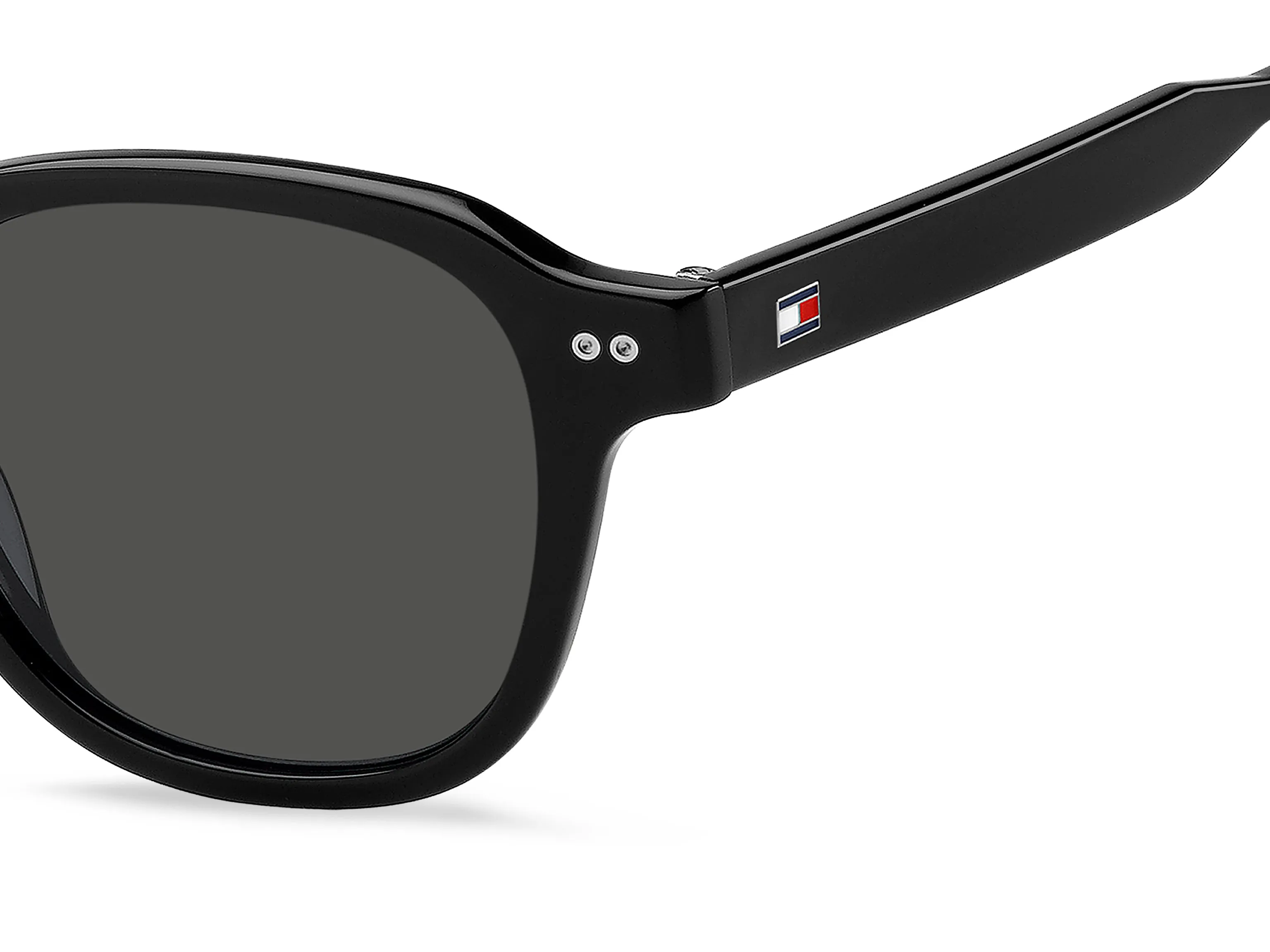 Tommy Hilfiger TH 2185/S 807/IR Occhiali da sole Acetato Nero Grigio Squadrata Normale - immagine 3