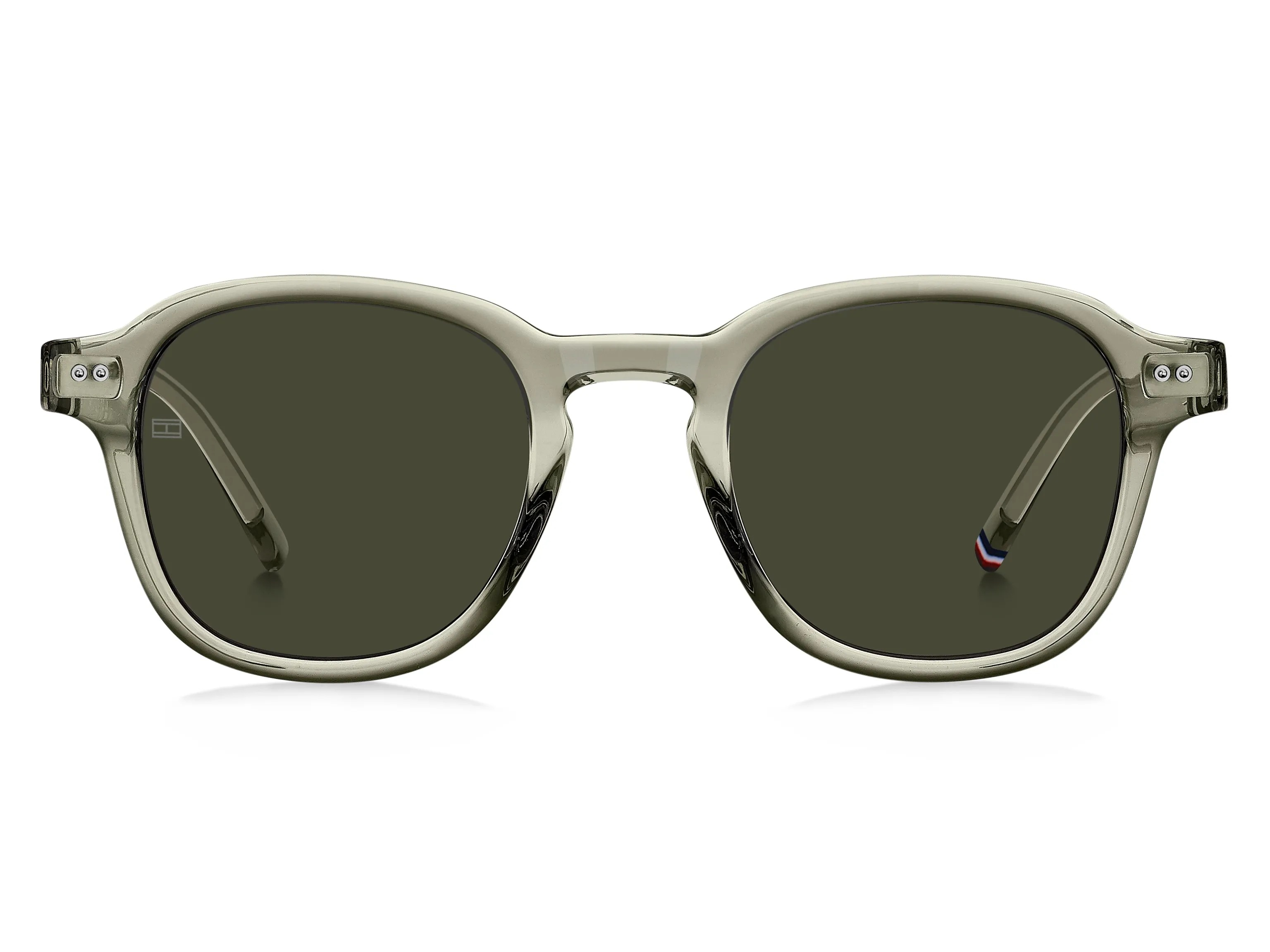 Tommy Hilfiger TH 2185/S 1ED/70 Occhiali da sole Acetato Verde Marrone Squadrata Normale - immagine 2