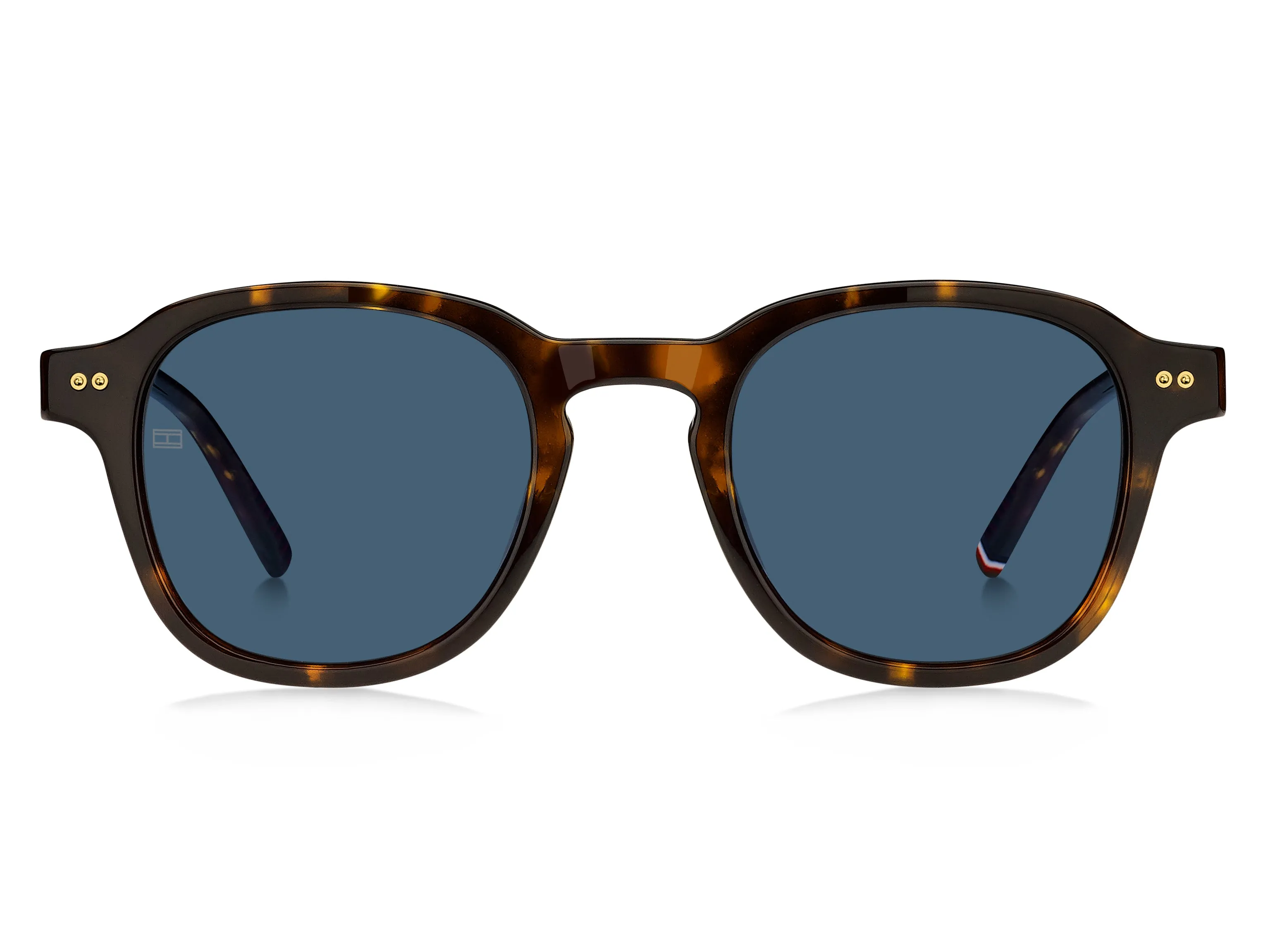 Tommy Hilfiger TH 2185/S 086/KU Occhiali da sole Acetato Havana Blu Squadrata Normale - immagine 2