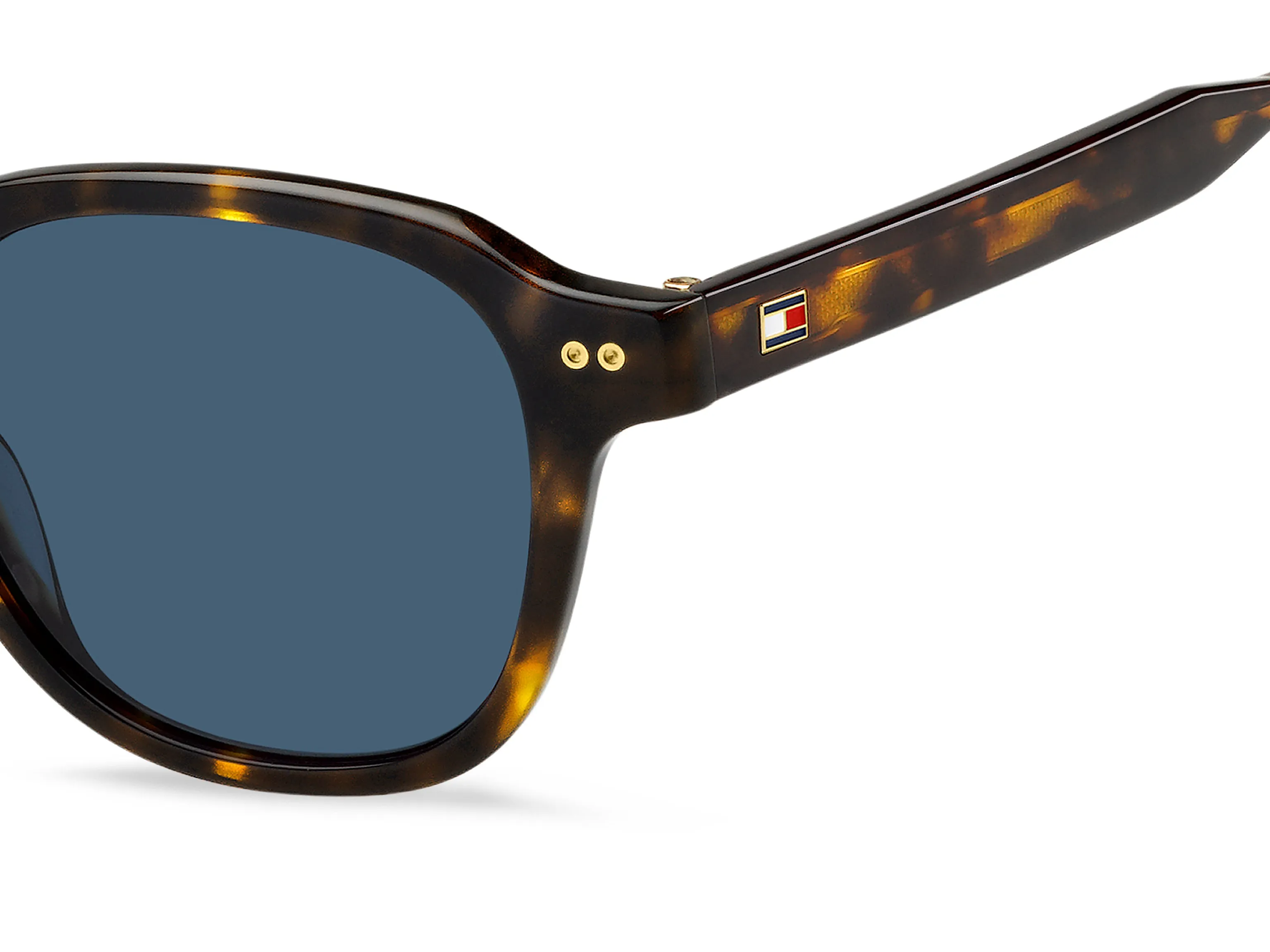 Tommy Hilfiger TH 2185/S 086/KU Occhiali da sole Acetato Havana Blu Squadrata Normale - immagine 3