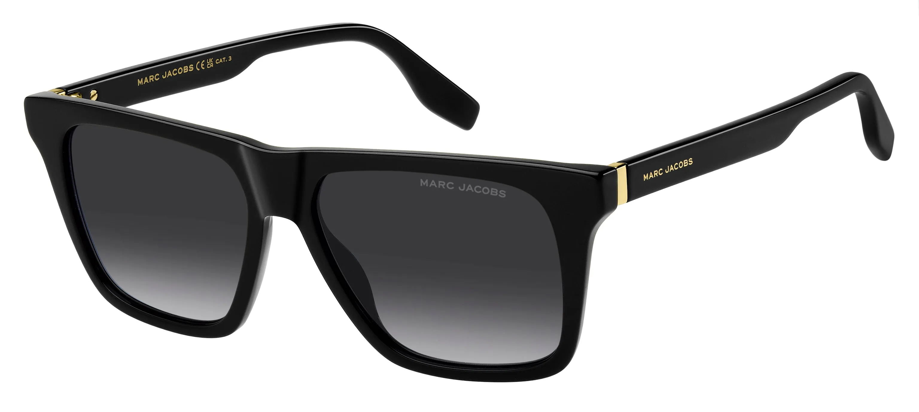 Marc Jacobs MARC 847/S 807/9O Occhiali da sole Acetato Nero Grigio Squadrata Normale Sfumato - immagine 1