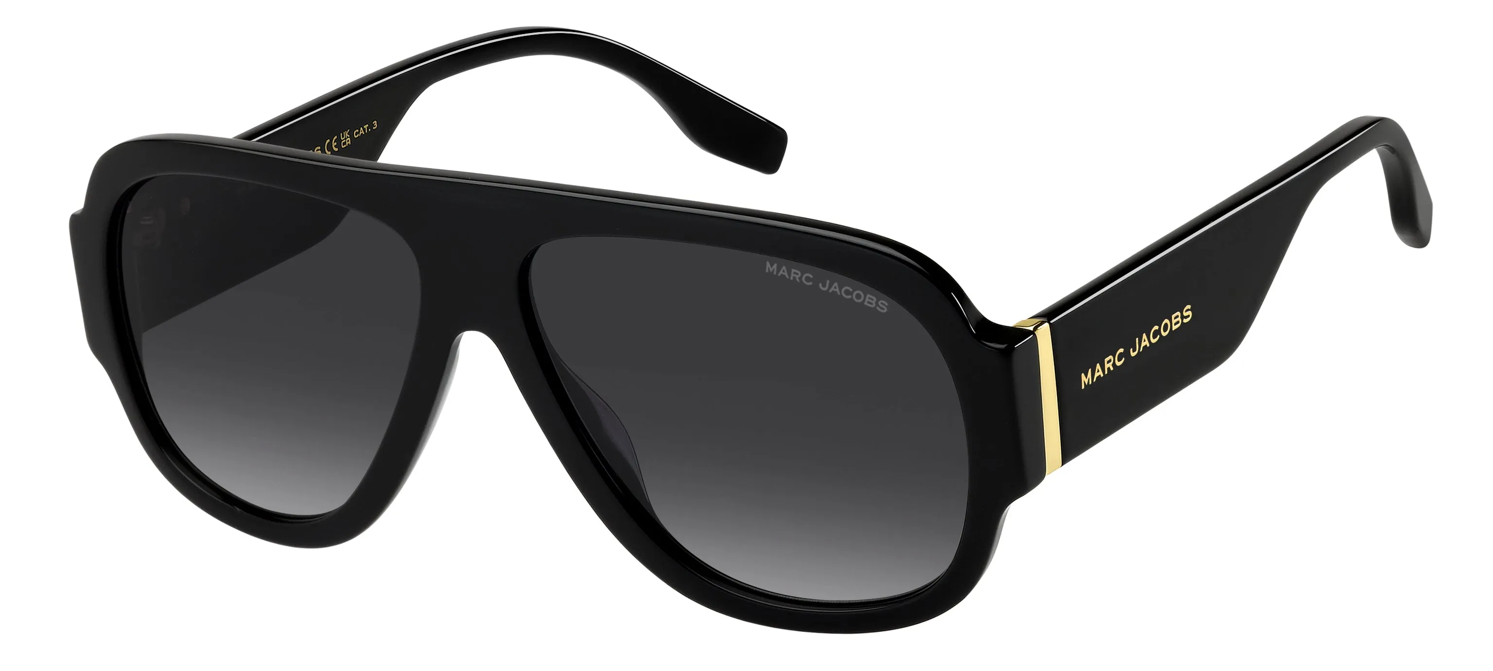 Marc Jacobs MARC 843/S 807/9O Occhiali da sole Acetato Nero Grigio Pilot Normale Sfumato - immagine 1