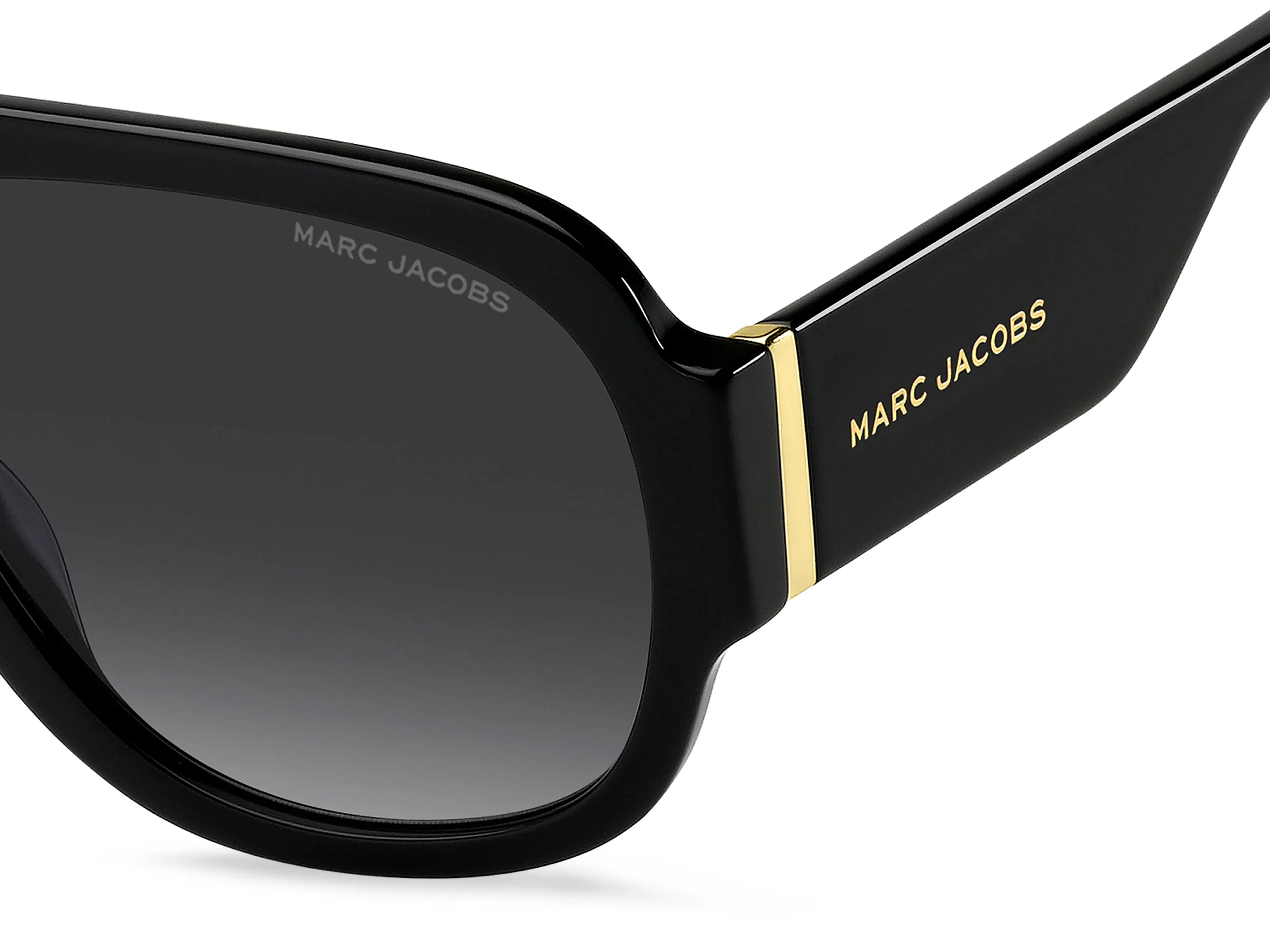 Marc Jacobs MARC 843/S 807/9O Occhiali da sole Acetato Nero Grigio Pilot Normale Sfumato - immagine 3