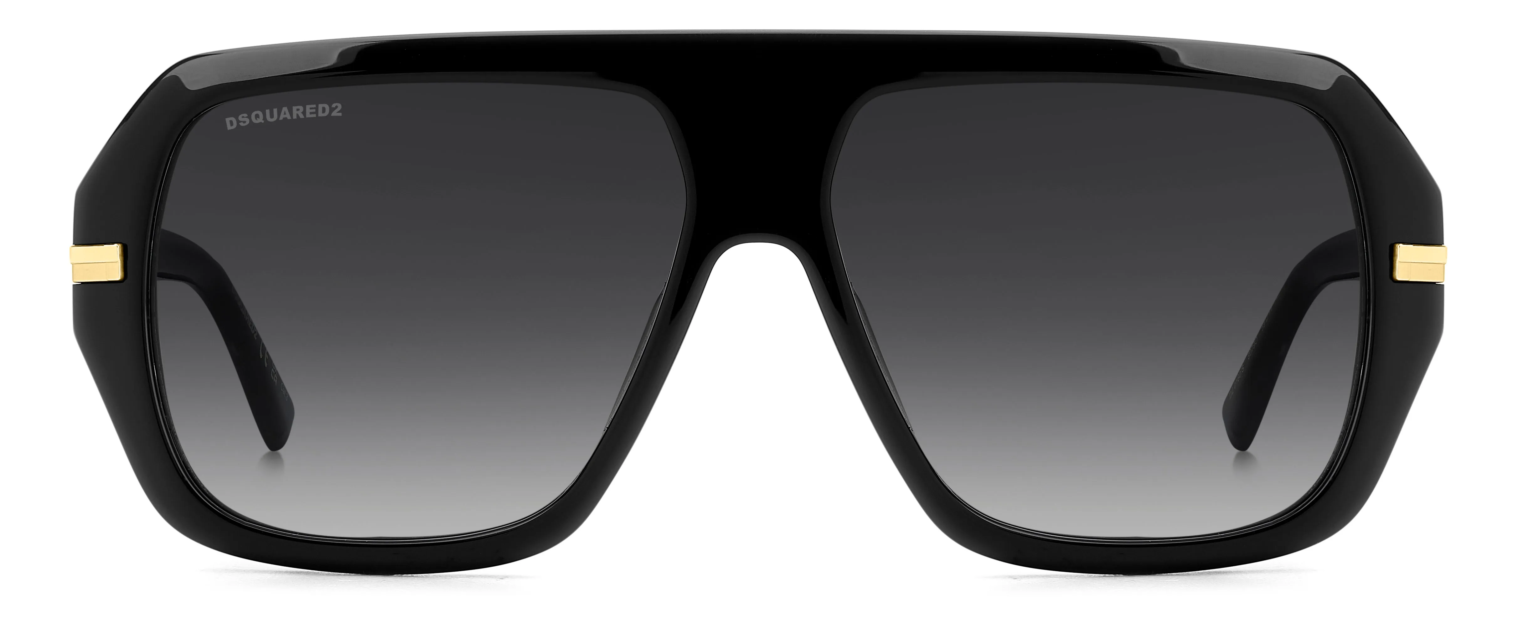 Dsquared2 D2 0160/S 807/9O Occhiali da sole Acetato Nero Grigio Squadrata Normale Sfumato - immagine 2