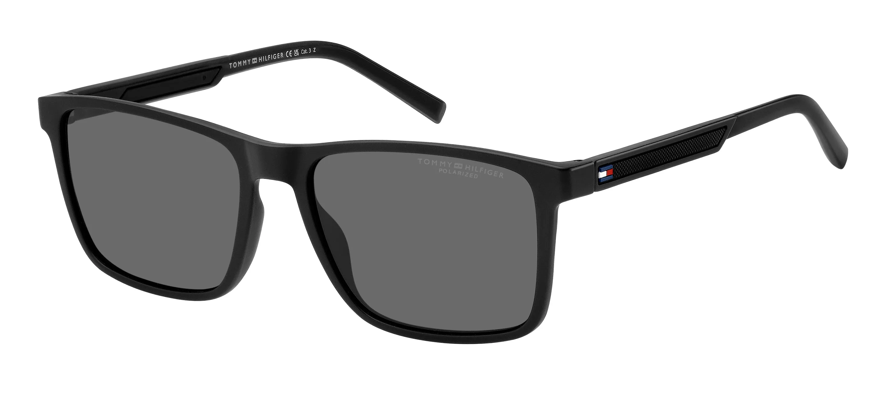 Tommy Hilfiger TH 2201/S 807/M9 Occhiali da sole Eco-poliammide Nero Grigio Squadrata Polarizzata - immagine 1