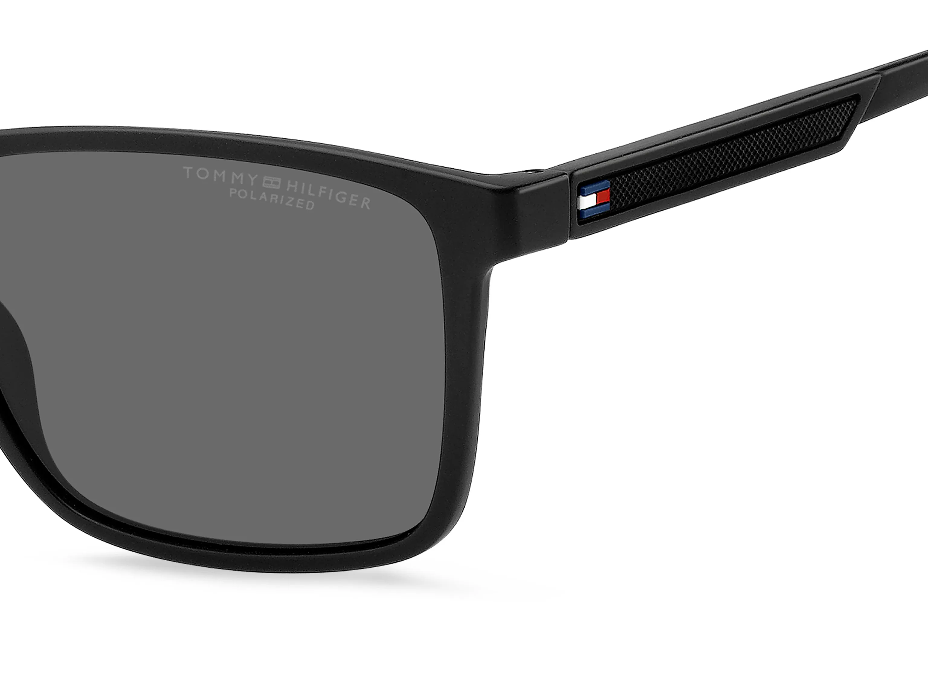 Tommy Hilfiger TH 2201/S 807/M9 Occhiali da sole Eco-poliammide Nero Grigio Squadrata Polarizzata - immagine 3