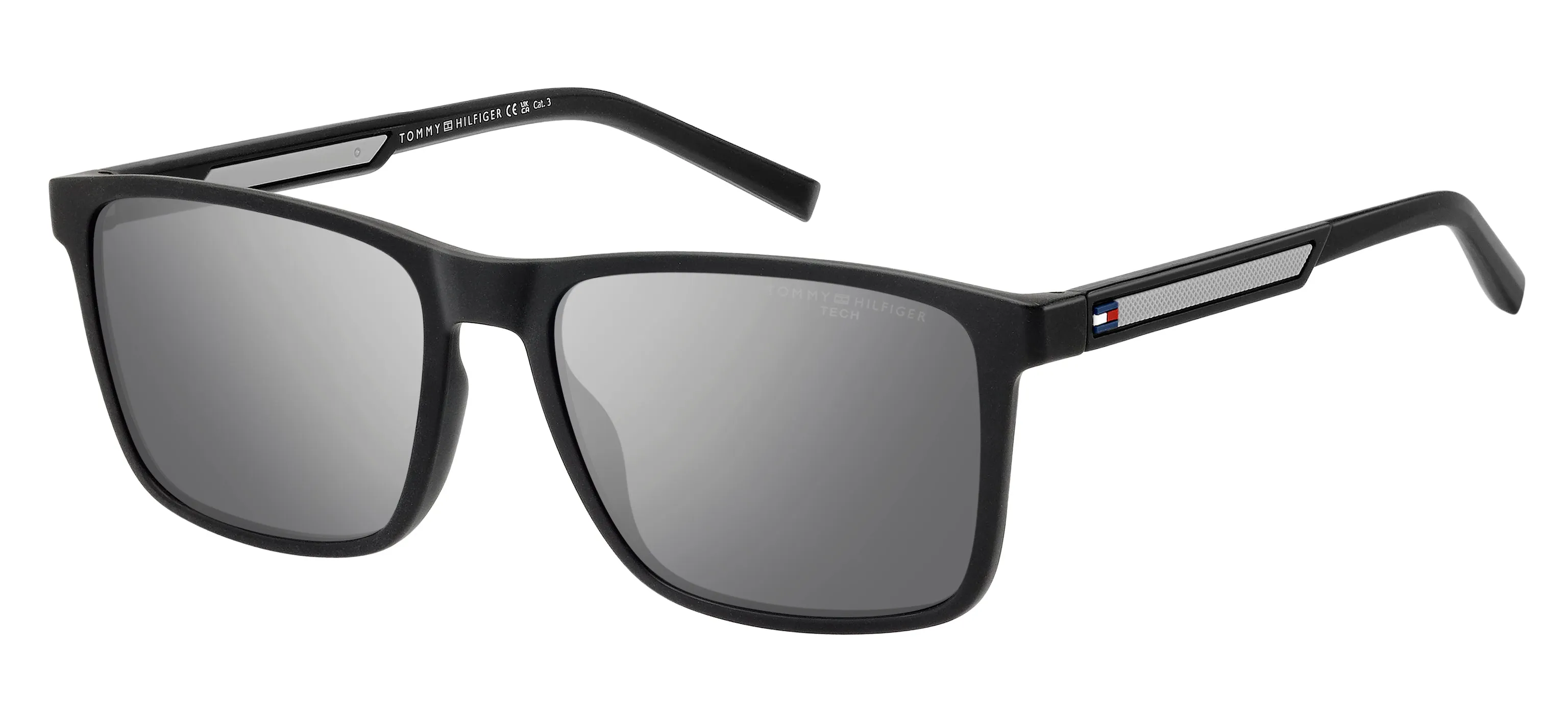 Tommy Hilfiger TH 2201/S 08A/TI Occhiali da sole Eco-poliammide Nero Squadrata Normale - immagine 1