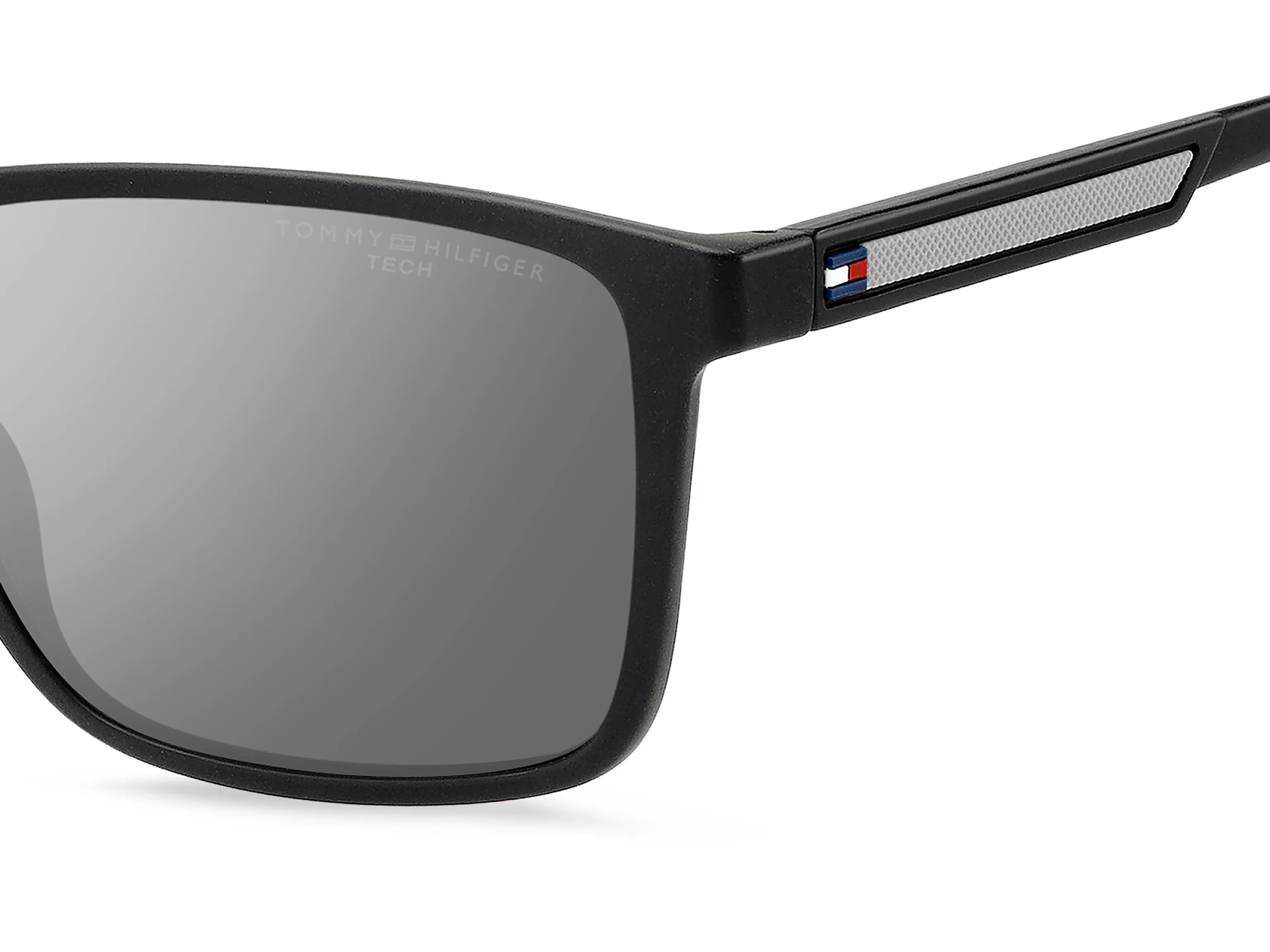 Tommy Hilfiger TH 2201/S 08A/TI Occhiali da sole Eco-poliammide Nero Squadrata Normale - immagine 3