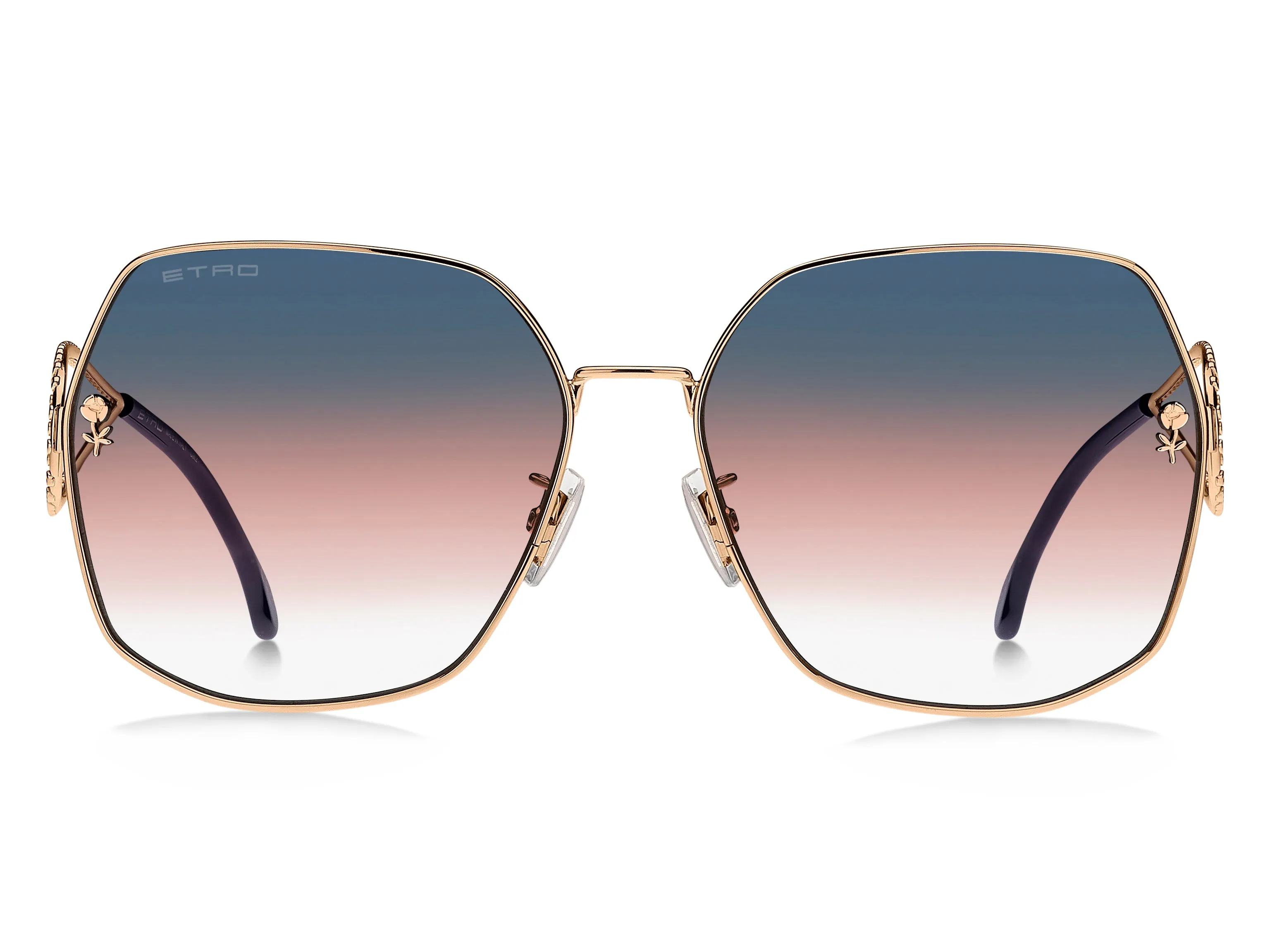 ETRO ETRO 0071/F/S DDB/FF Occhiali da sole Metallo Oro Grigio Squadrata Normale - immagine 2
