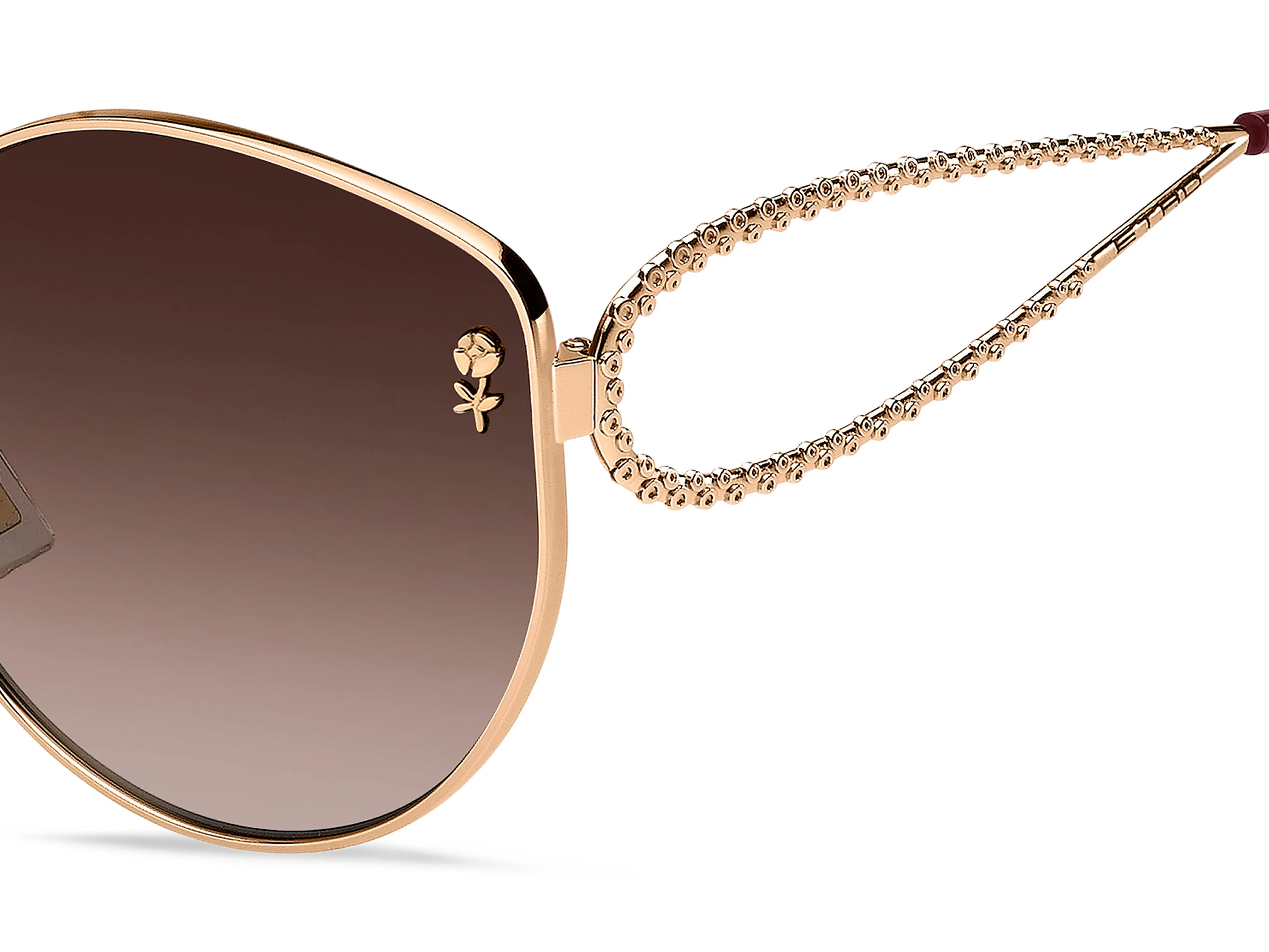 ETRO ETRO 0072/F/S DDB/HA Occhiali da sole Metallo Oro Marrone Cat Eye Normale Sfumato - immagine 3