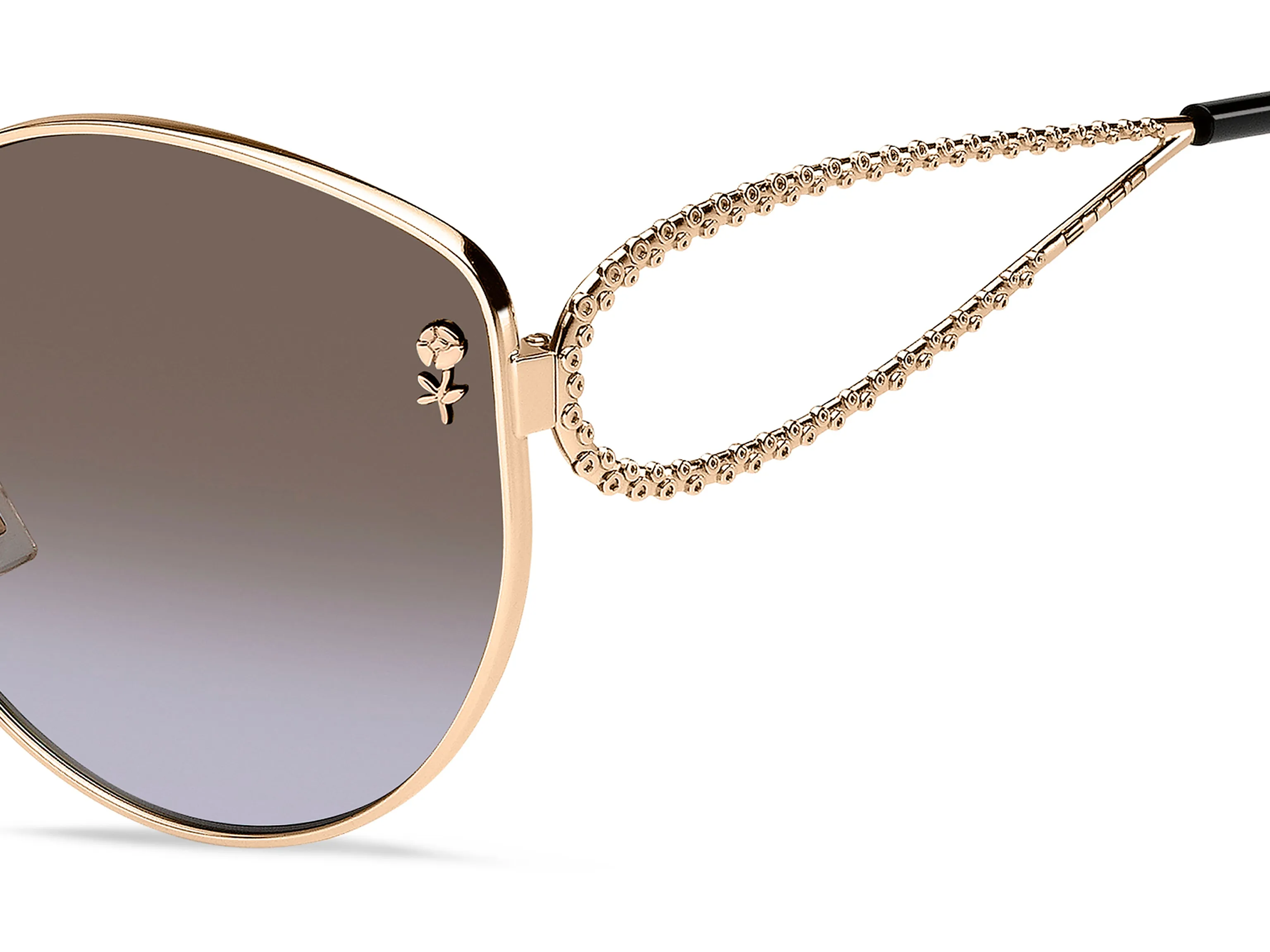 ETRO ETRO 0072/F/S 000/QR Occhiali da sole Metallo Oro Marrone Cat Eye Normale Sfumato - immagine 3