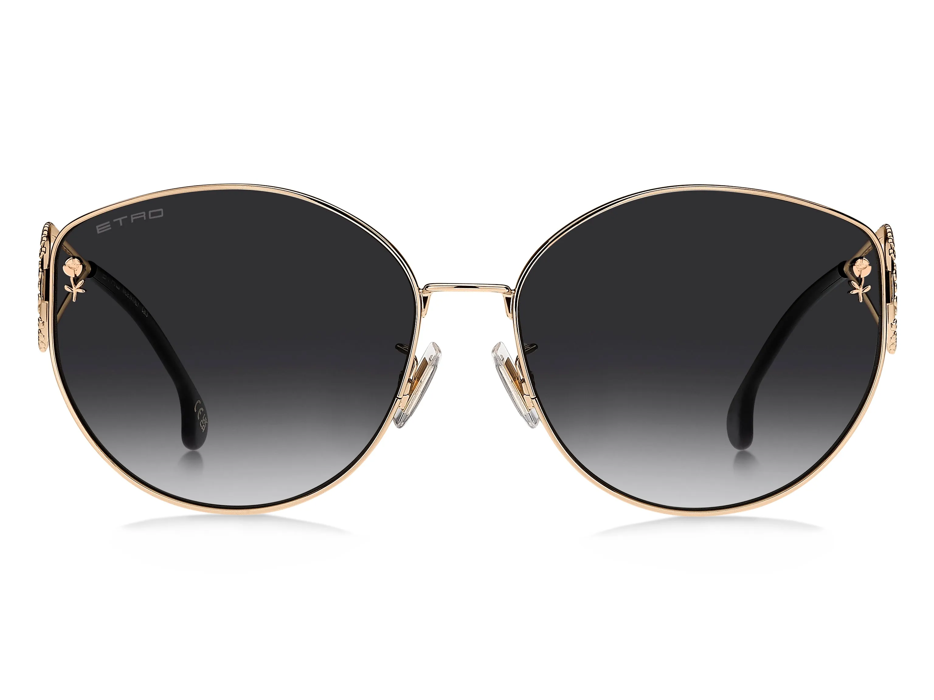 ETRO ETRO 0072/F/S 000/9O Occhiali da sole Metallo Oro Grigio Cat Eye Normale Sfumato - immagine 2