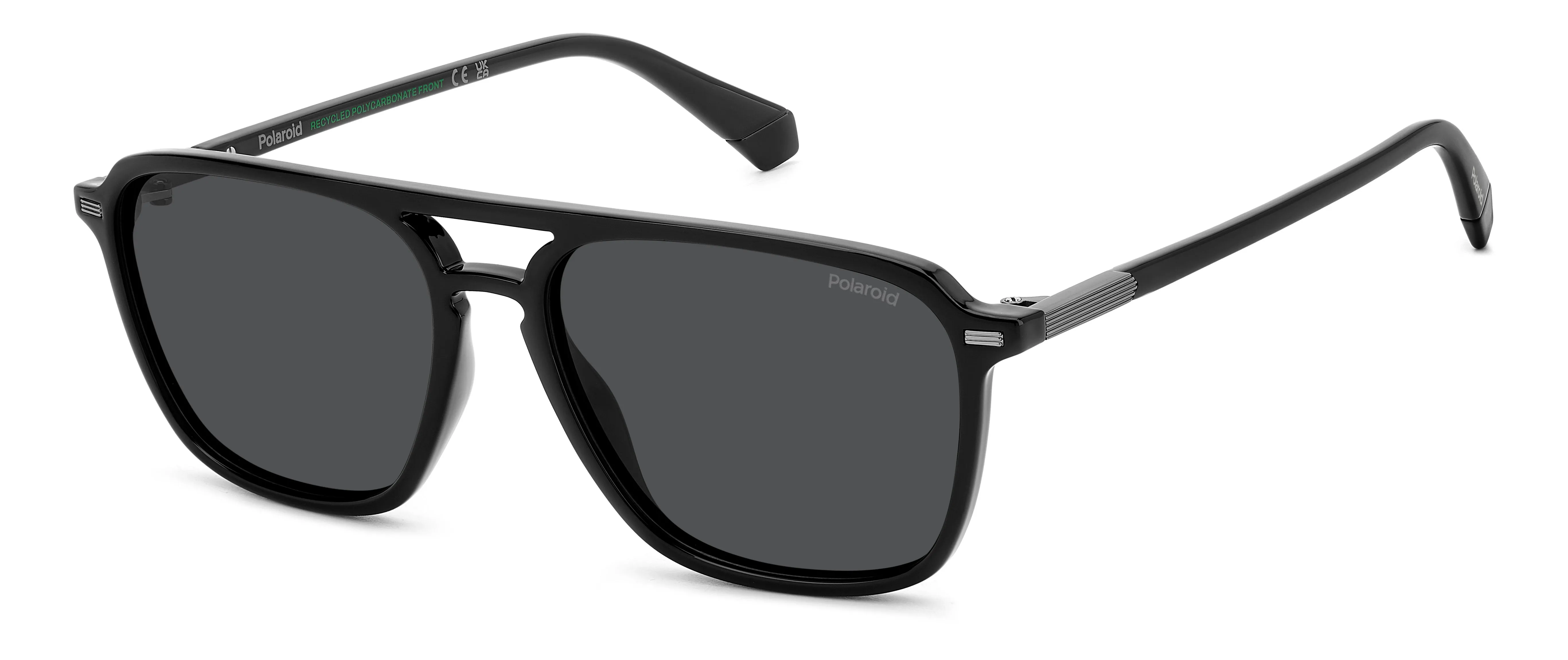 Polaroid PLD 4182/S/X 807/M9 Occhiali da sole Policarbonato Nero Grigio Squadrata Polarizzata - immagine 1