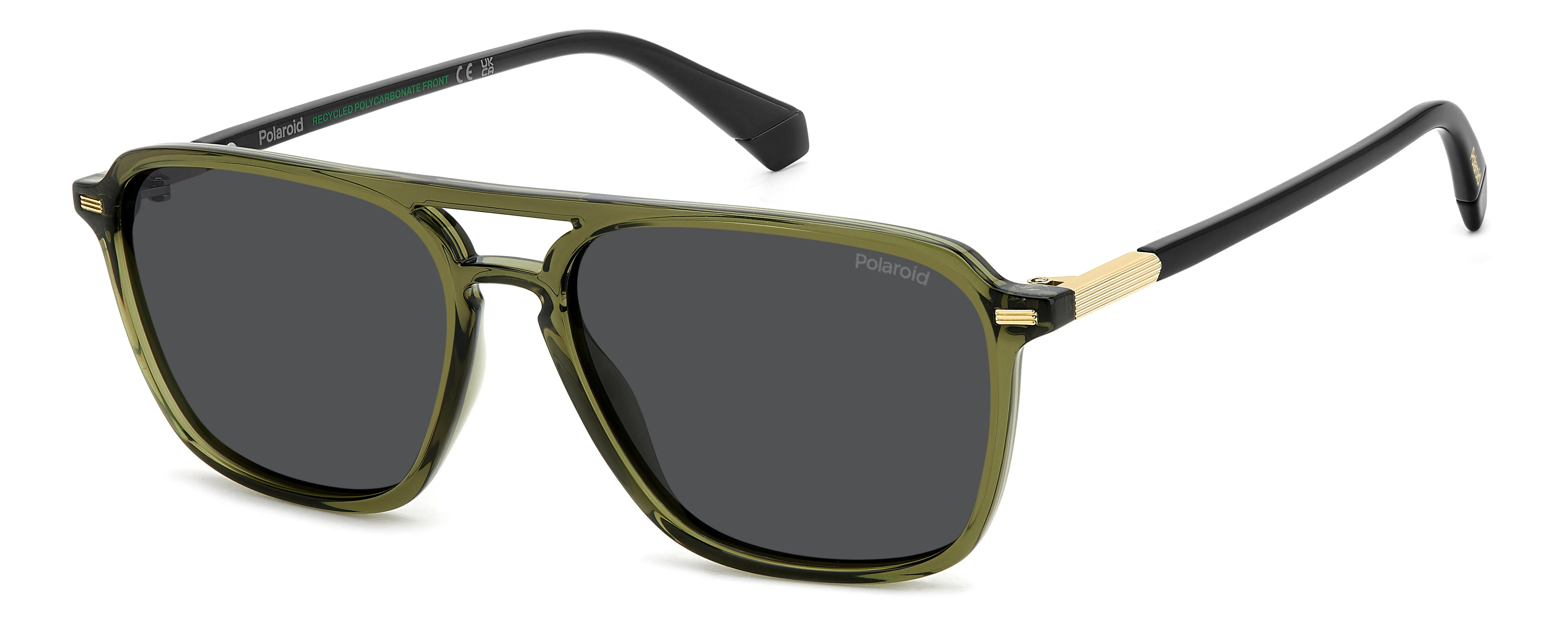 Polaroid PLD 4182/S/X 4C3/M9 Occhiali da sole Policarbonato Verde Grigio Squadrata Polarizzata - immagine 1