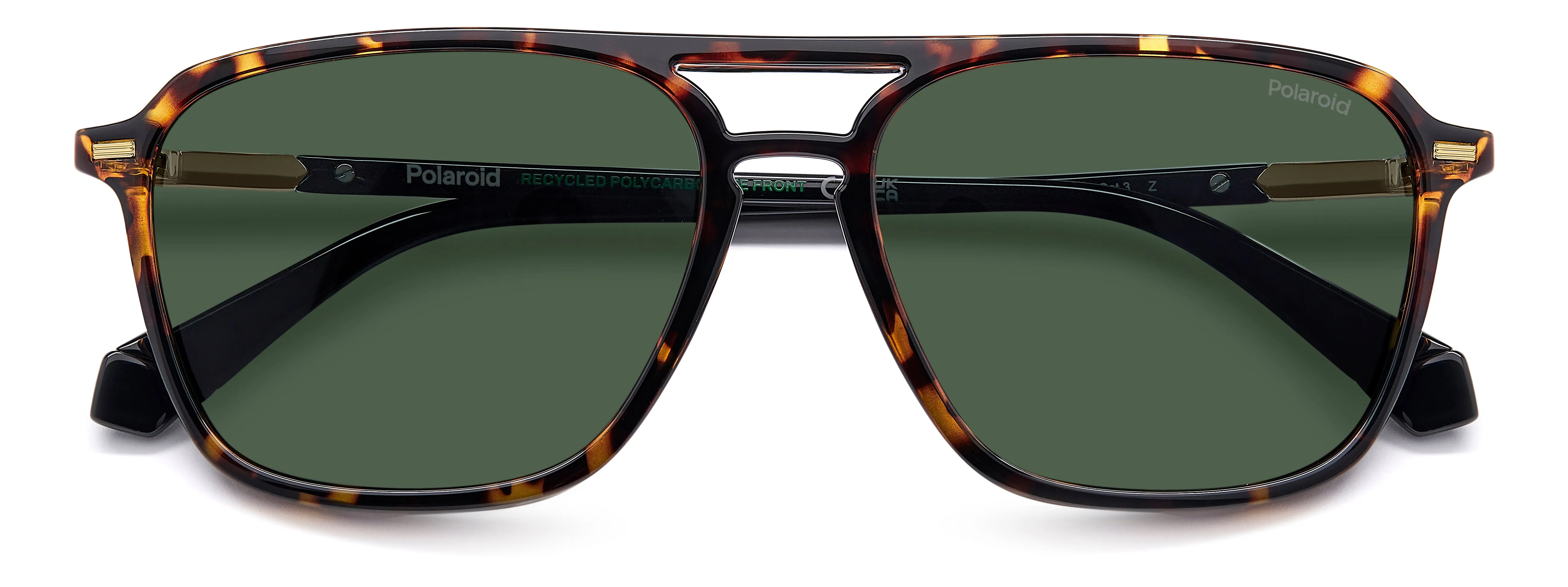 Polaroid PLD 4182/S/X 086/UC Occhiali da sole Policarbonato Havana Verde Squadrata Polarizzata - immagine 3