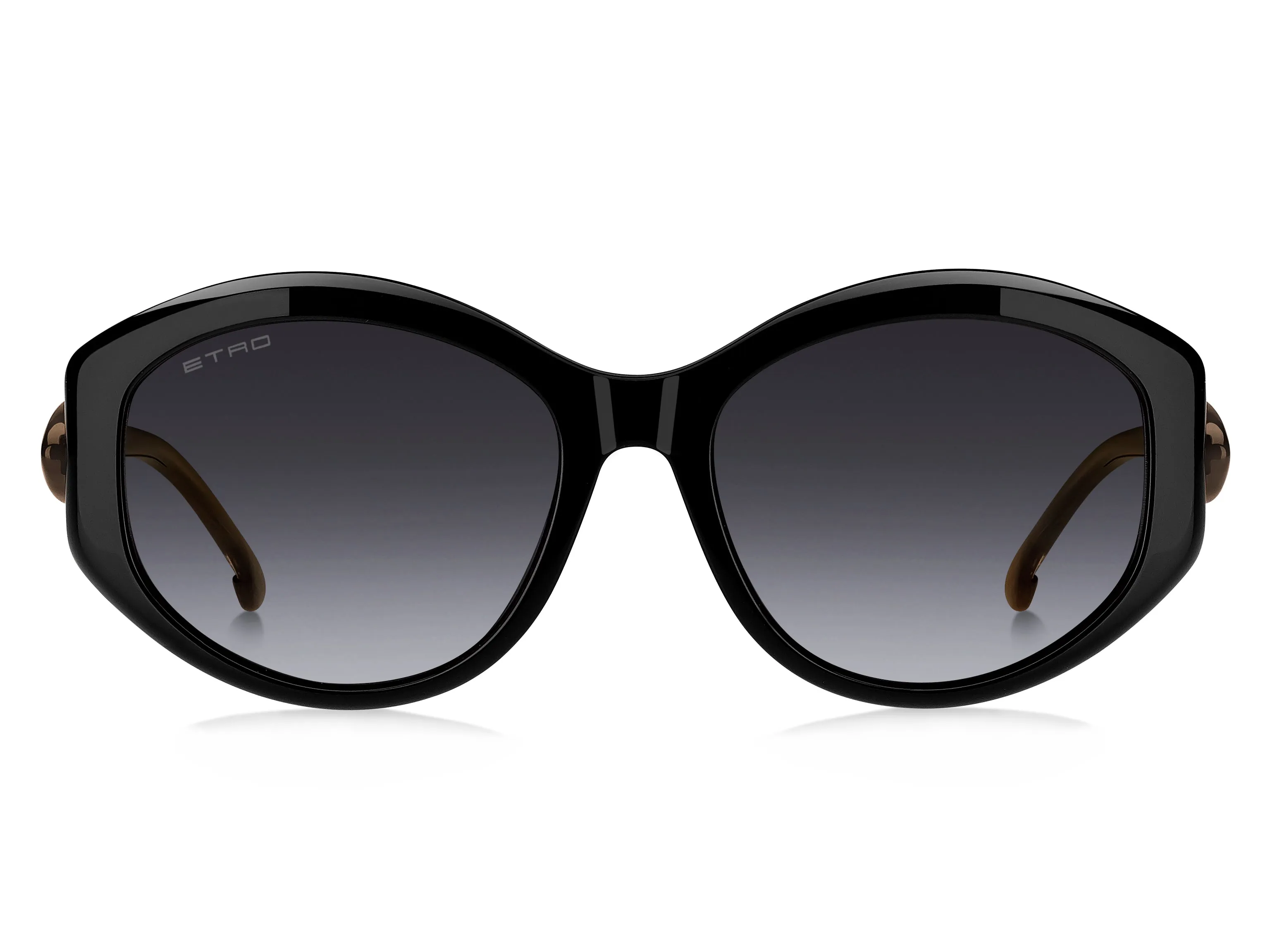 ETRO ETRO 0086/F/S 807/9O Occhiali da sole Acetato Nero Grigio Rotonda Normale Sfumato - immagine 2