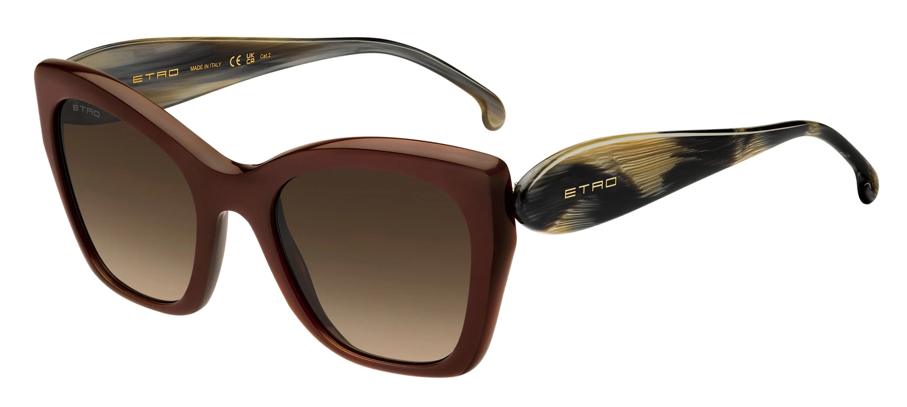 ETRO ETRO 0084/S 09Q/HA Occhiali da sole Acetato Marrone Marrone Squadrata Normale Sfumato - immagine 1