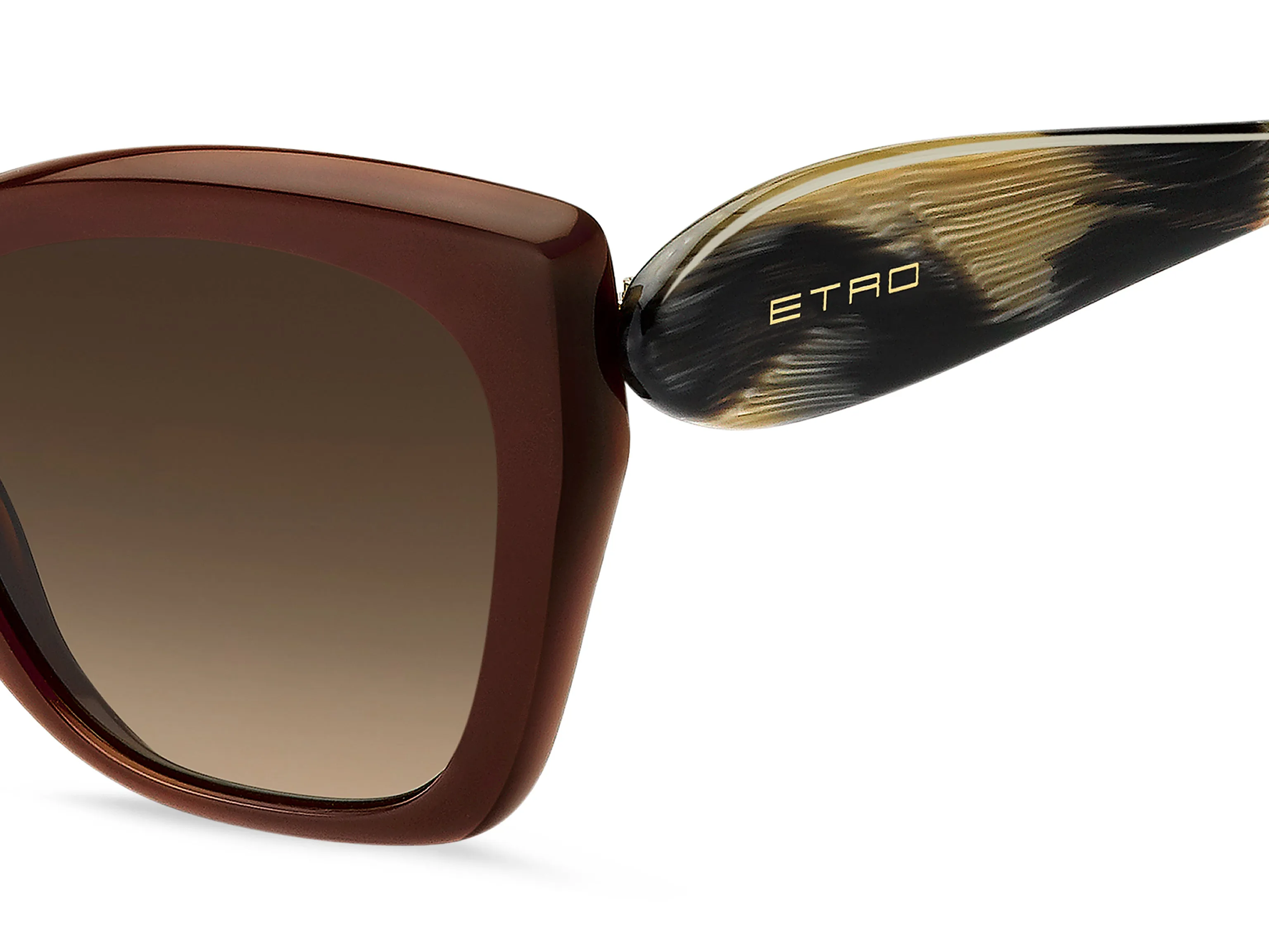 ETRO ETRO 0084/S 09Q/HA Occhiali da sole Acetato Marrone Marrone Squadrata Normale Sfumato - immagine 3