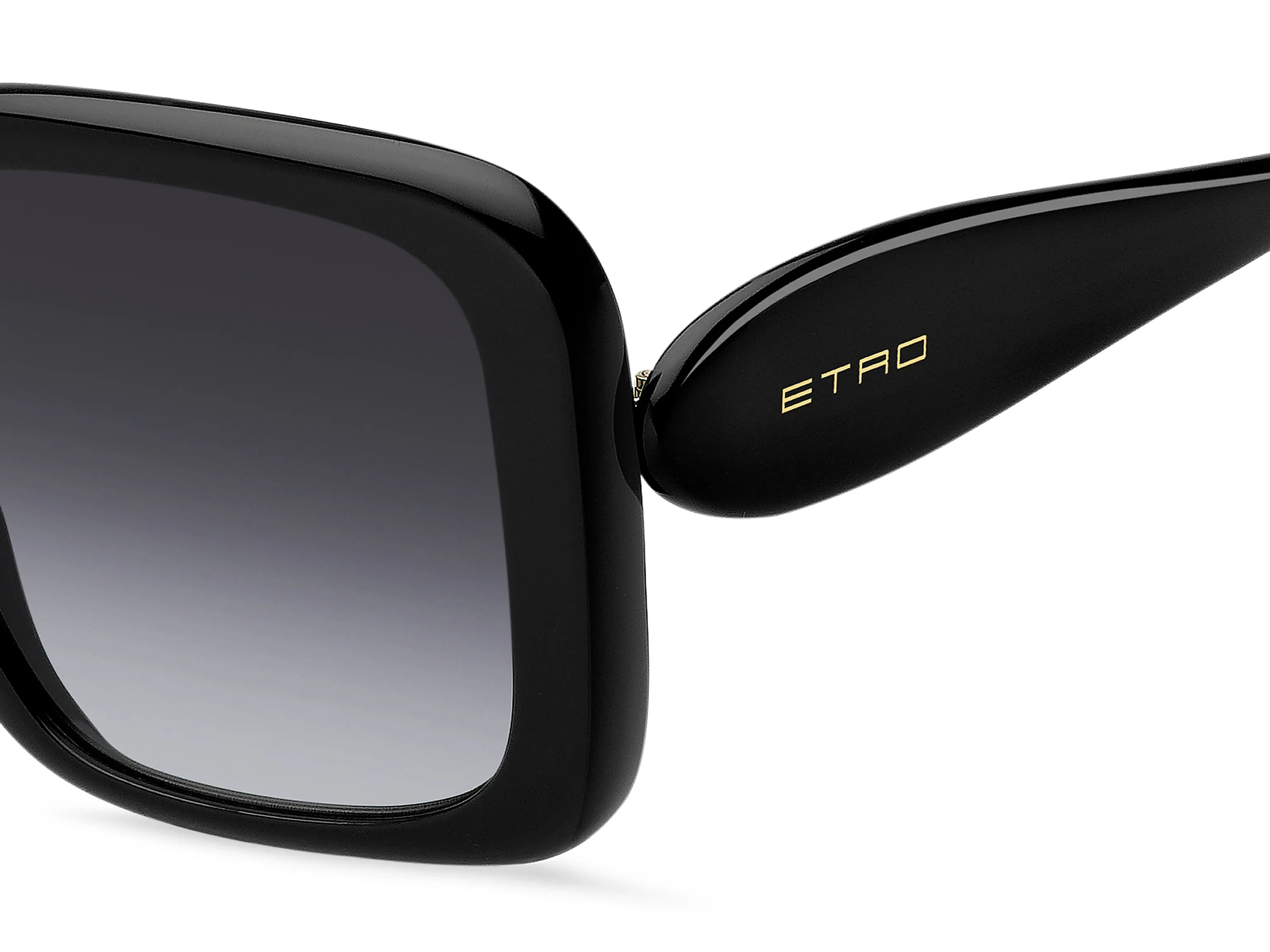 ETRO ETRO 0083/S 807/9O Occhiali da sole Acetato Nero Grigio Squadrata Normale Sfumato - immagine 3