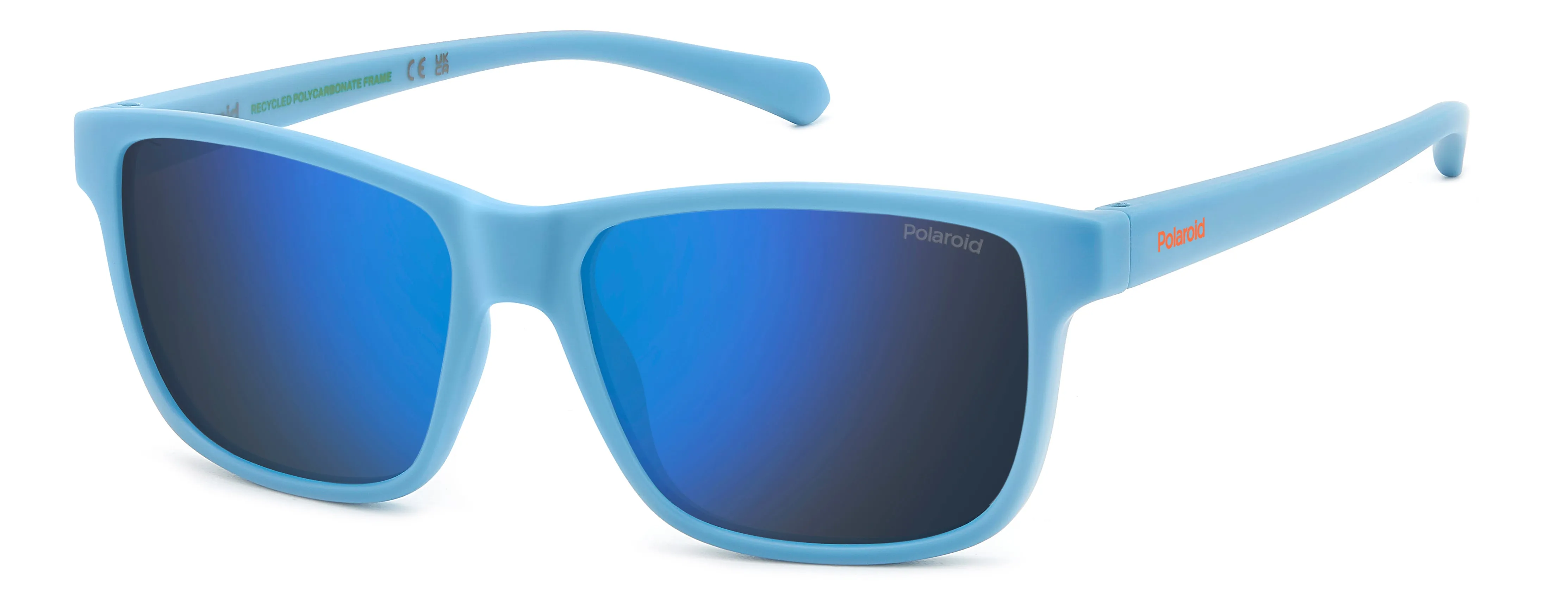 Polaroid Junior Polaroid PLD 8067/S VGL/5X Occhiali da sole bambino Policarbonato Blu Blu Squadrata Polarizzata Specchiato - immagine 1