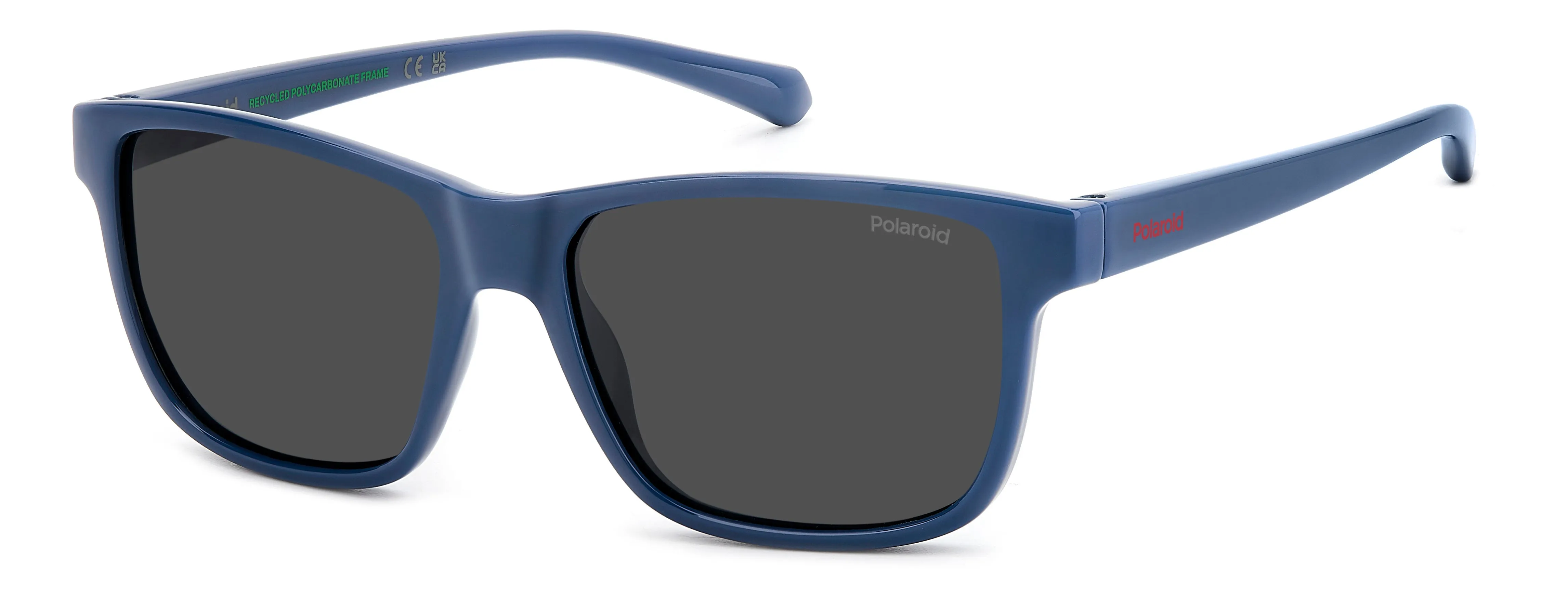 Polaroid Junior Polaroid PLD 8067/S PJP/M9 Occhiali da sole bambino Policarbonato Blu Grigio Squadrata Polarizzata - immagine 1