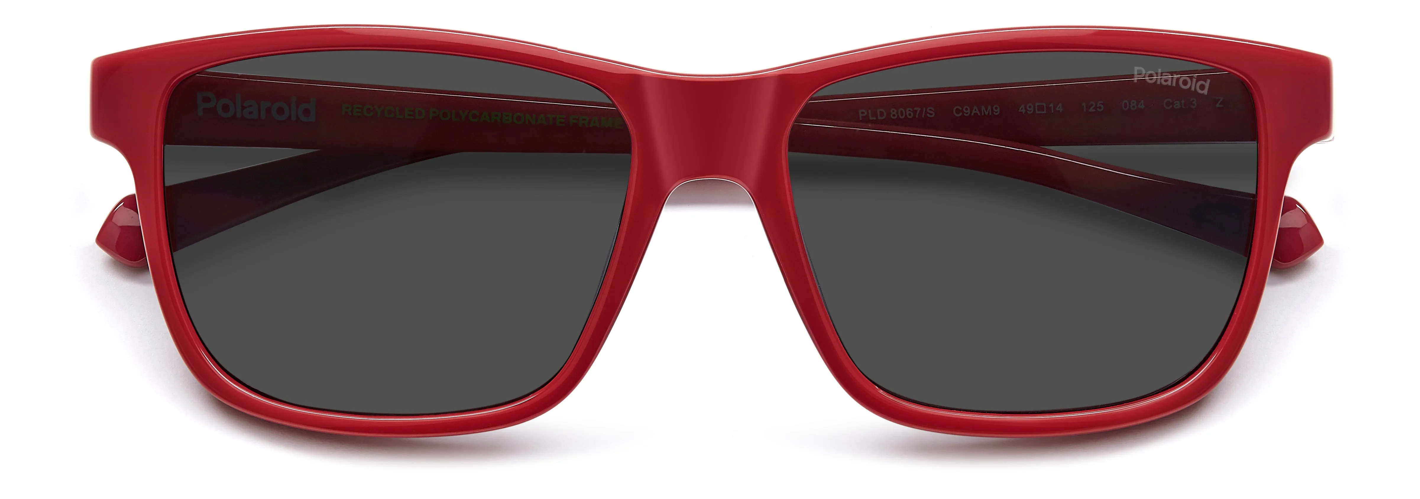 Polaroid Junior Polaroid PLD 8067/S C9A/M9 Occhiali da sole bambino Policarbonato Rosso Grigio Squadrata Polarizzata - immagine 3