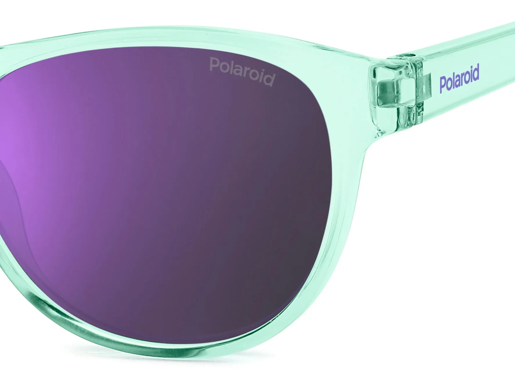 Polaroid Junior Polaroid PLD 8066/S WK2/MF Occhiali da sole bambino Policarbonato Azzurro Viola Squadrata Polarizzata Specchiato - immagine 4