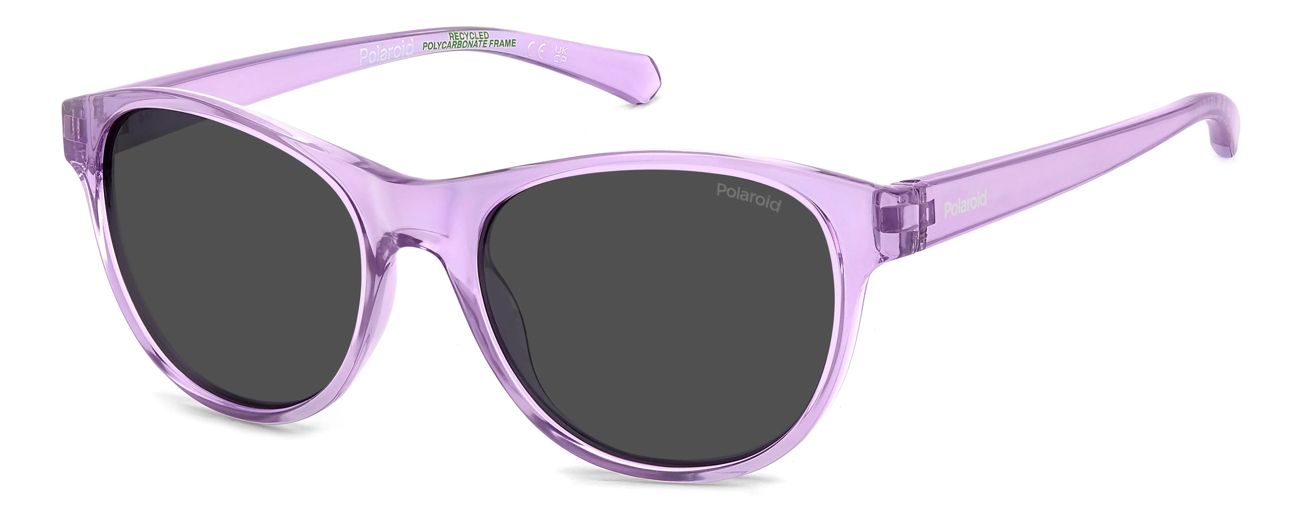 Polaroid Junior Polaroid PLD 8066/S 789/M9 Occhiali da sole bambino Policarbonato Viola Grigio Squadrata Polarizzata - immagine 1