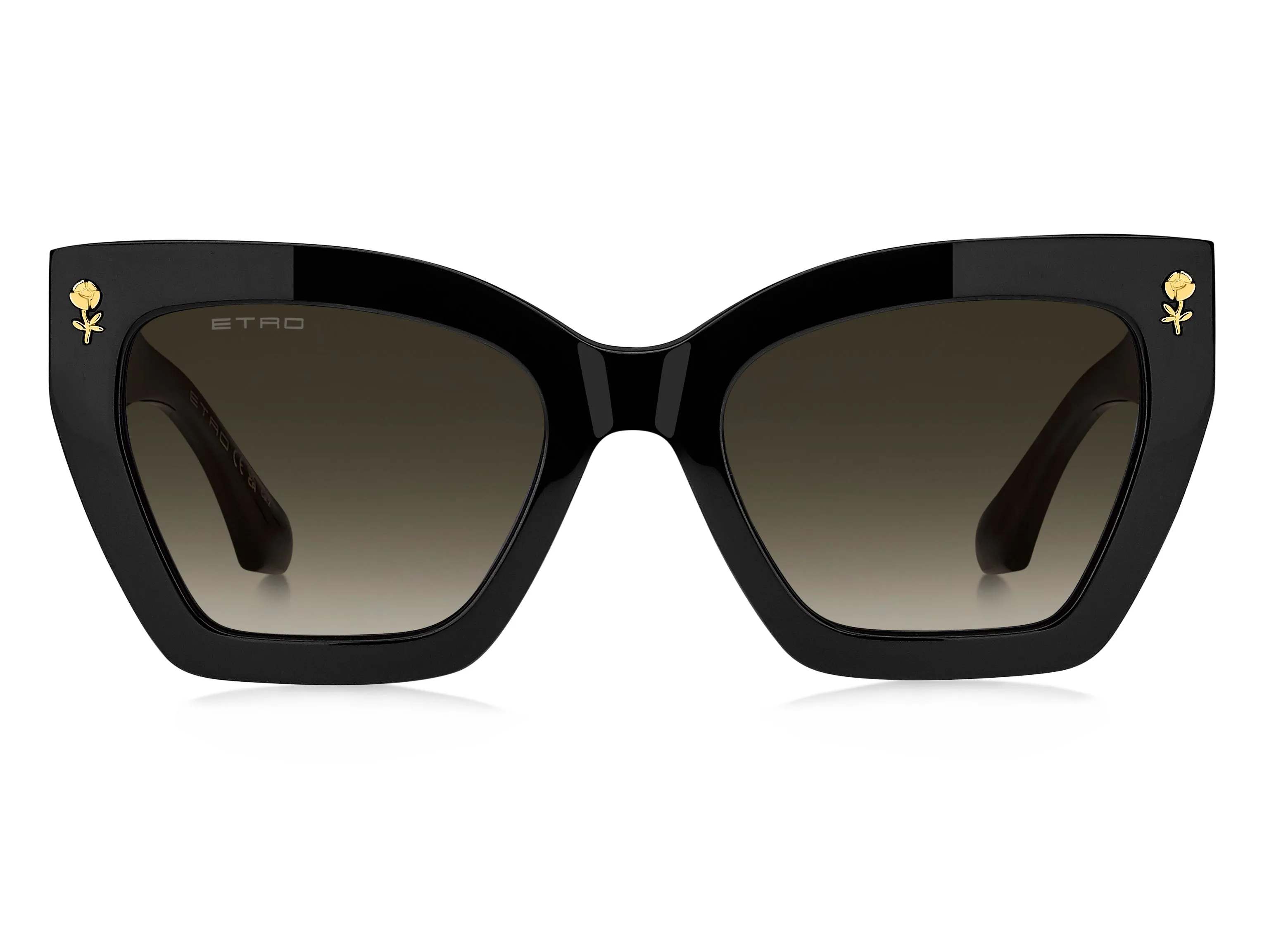 ETRO ETRO 0090/S 807/HA Occhiali da sole Acetato Nero Marrone Squadrata Normale Sfumato - immagine 2